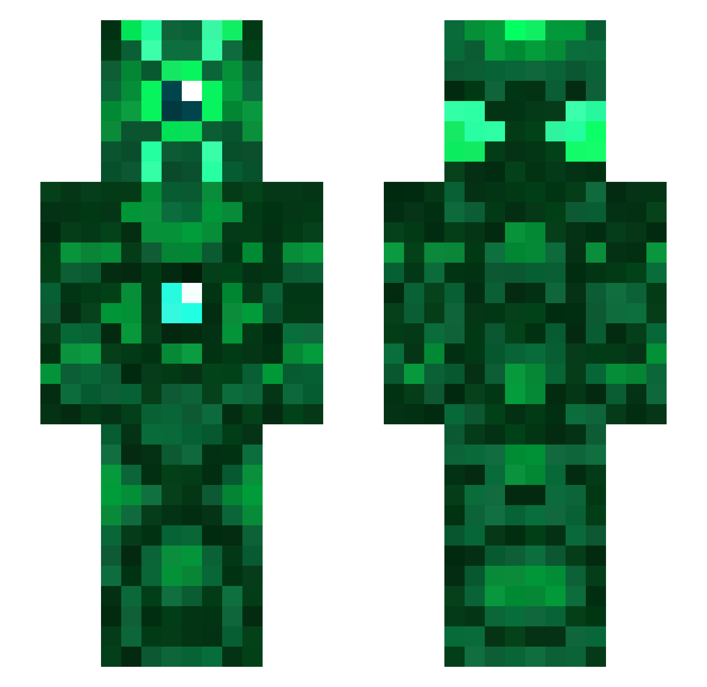 Tyromonium Minecraft skin, front and back view