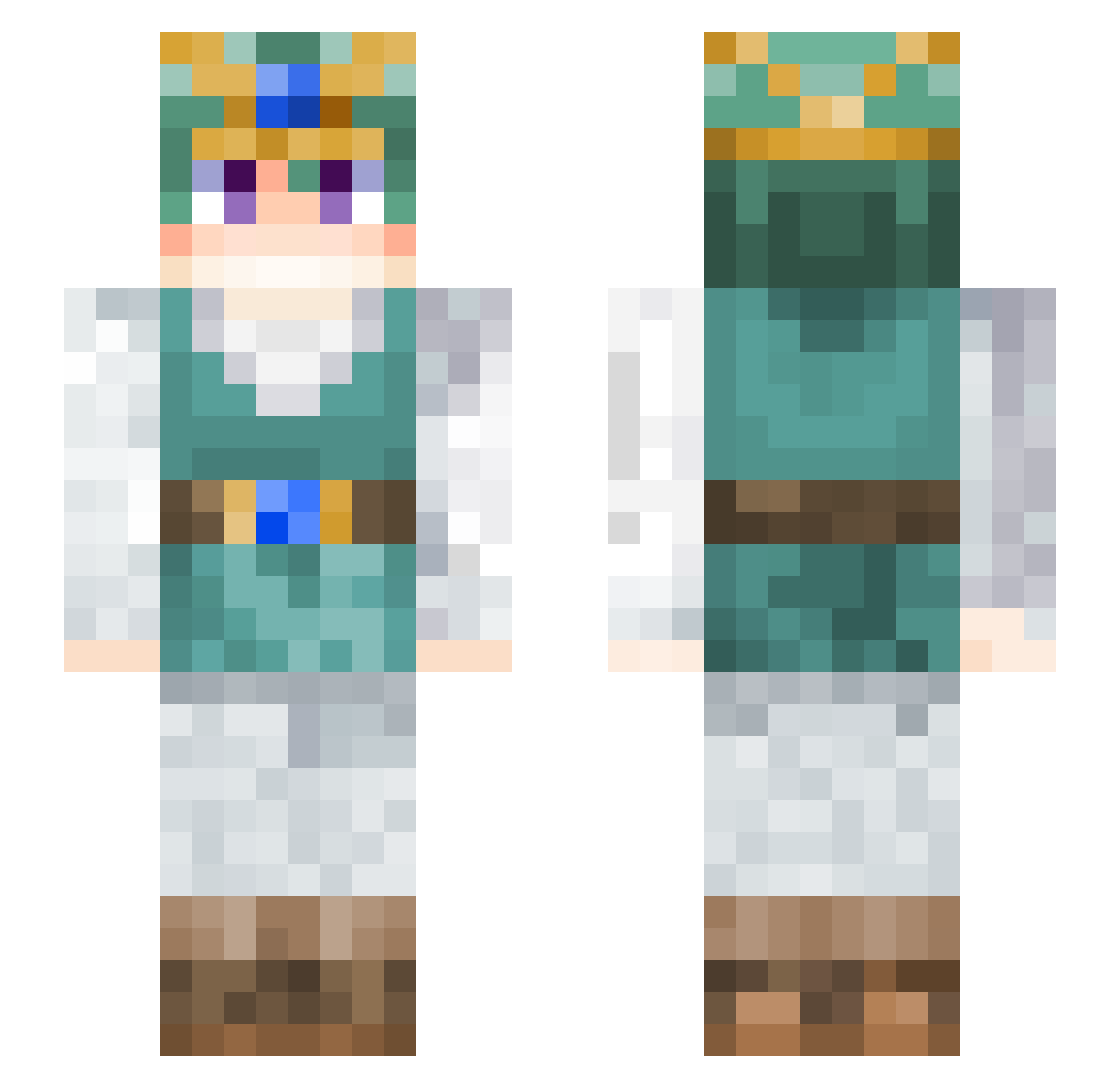 shigure_doki Minecraft skin, front and back view