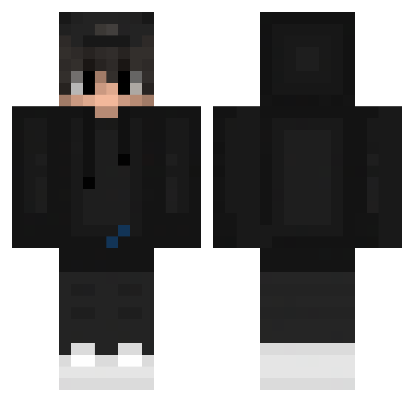 sxr3n Minecraft skin, front and back view