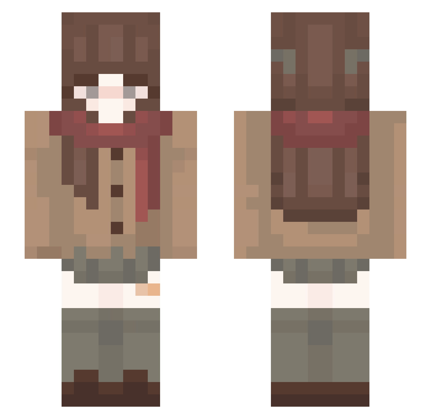 serinu22 Minecraft skin, front and back view