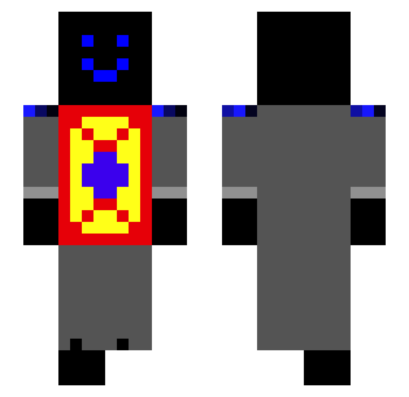 sungha Minecraft skin, front and back view