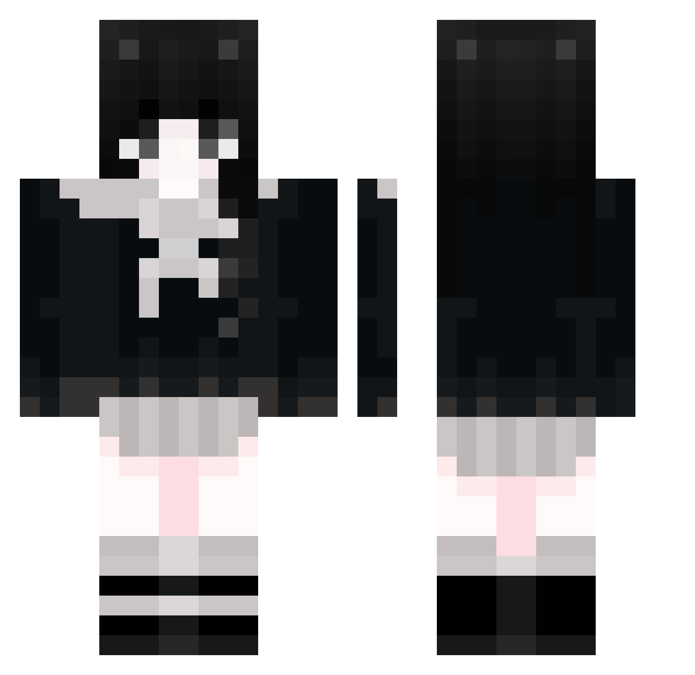 Zzz_49 Minecraft skin, front and back view