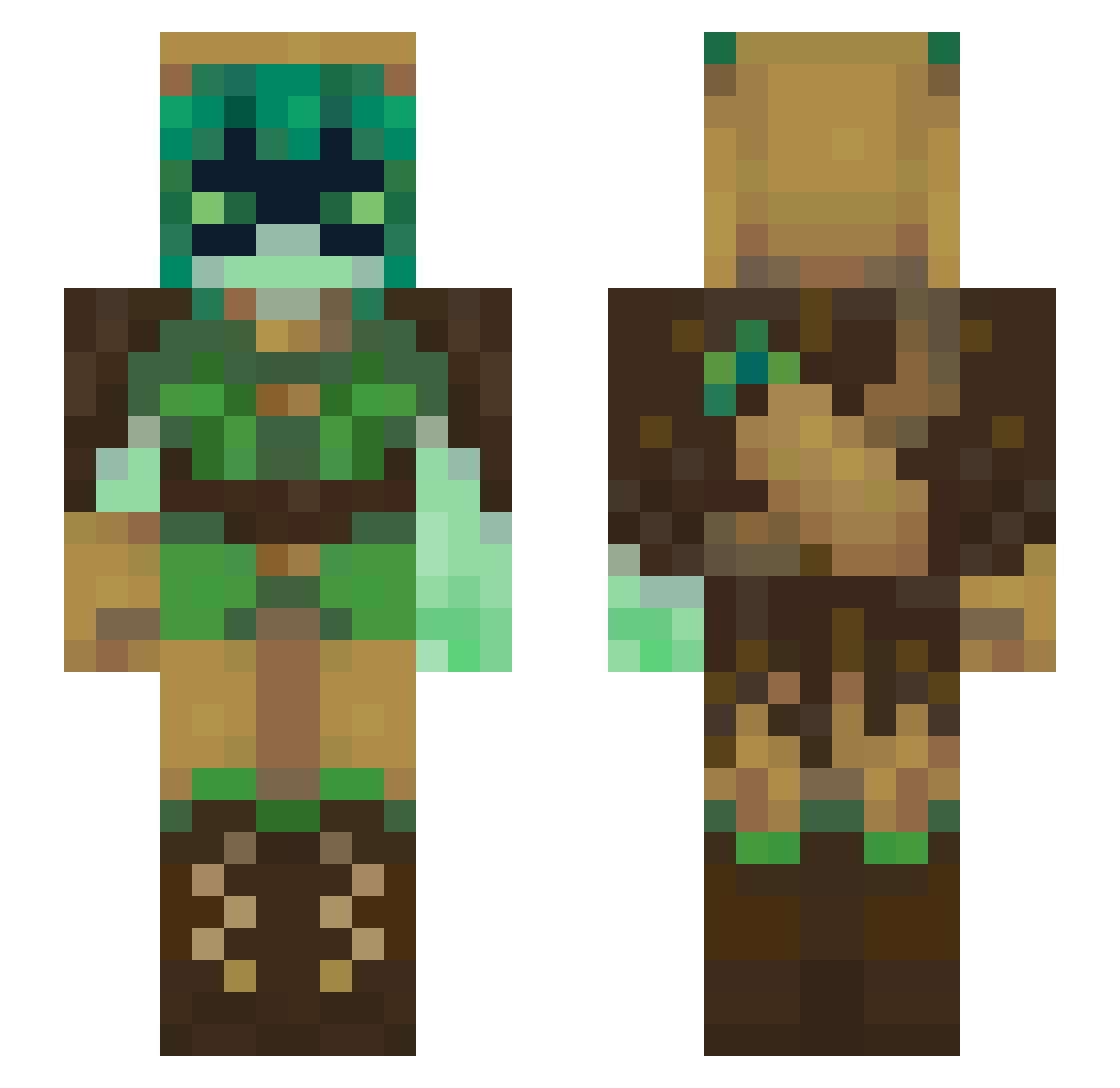 amybrosia Minecraft skin, front and back view