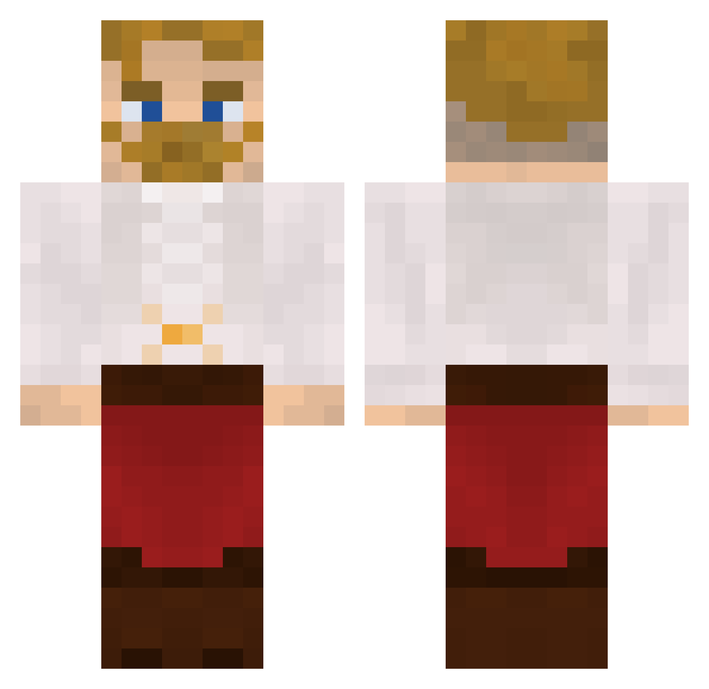 iFancyJuice Minecraft skin, front and back view