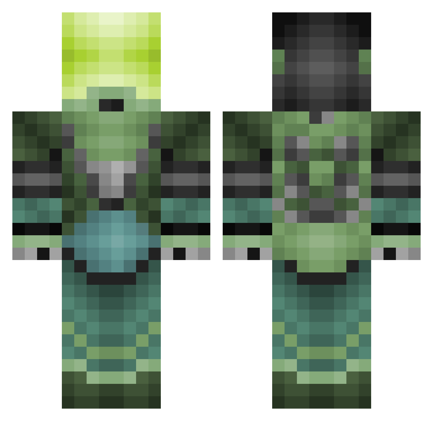 GalantHorse563 Minecraft skin, front and back view