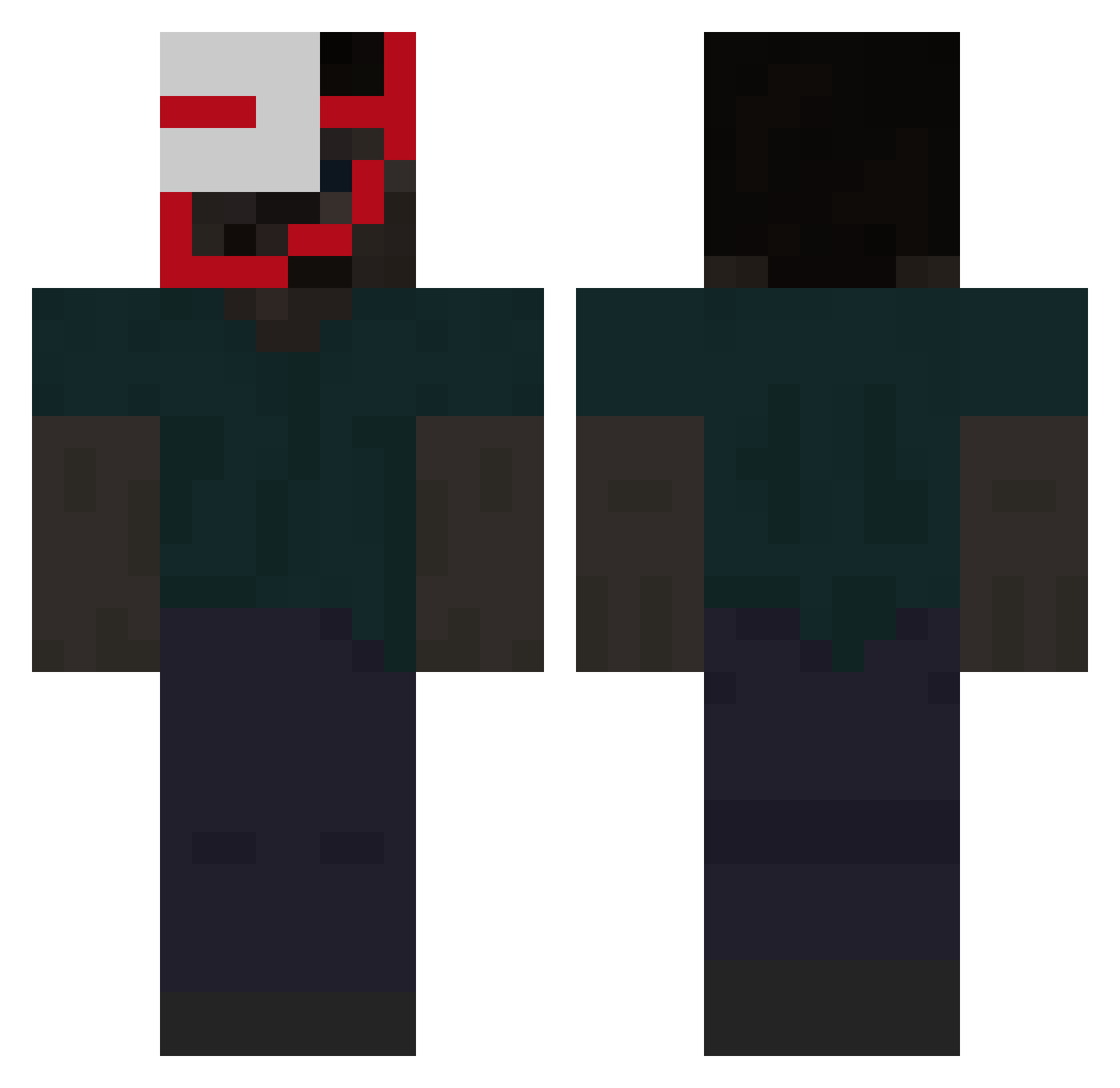 Specialism Minecraft skin, front and back view