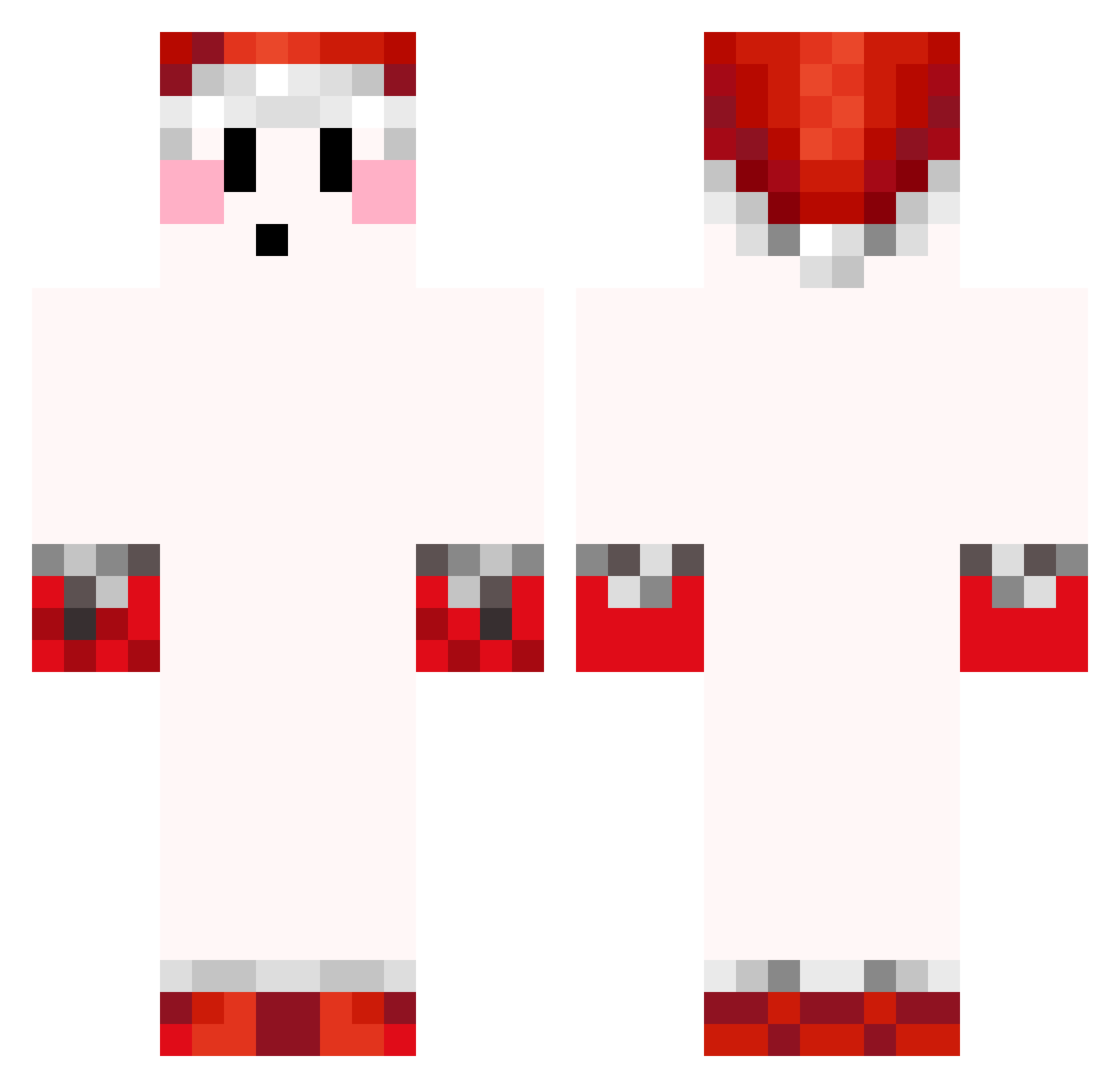 Mchxdlo Minecraft skin, front and back view