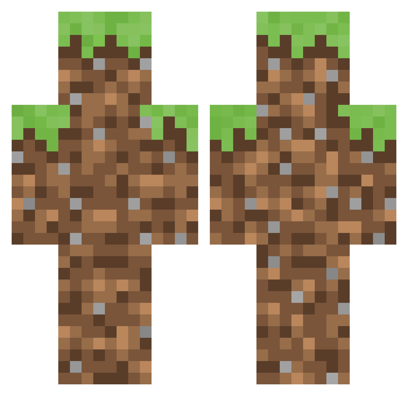 saintbaoski Minecraft skin, front and back view
