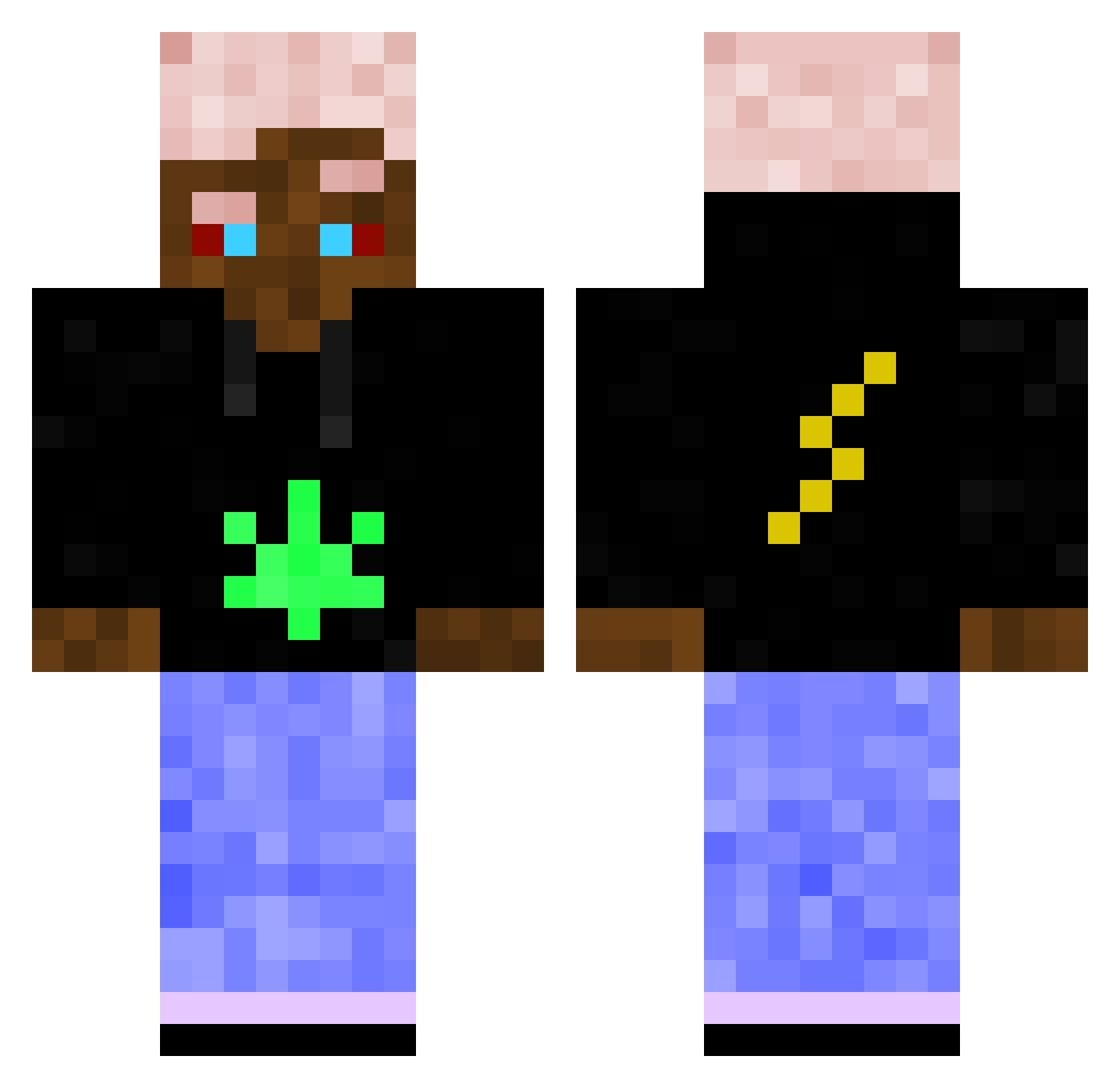 fajnyzioomeczek Minecraft skin, front and back view