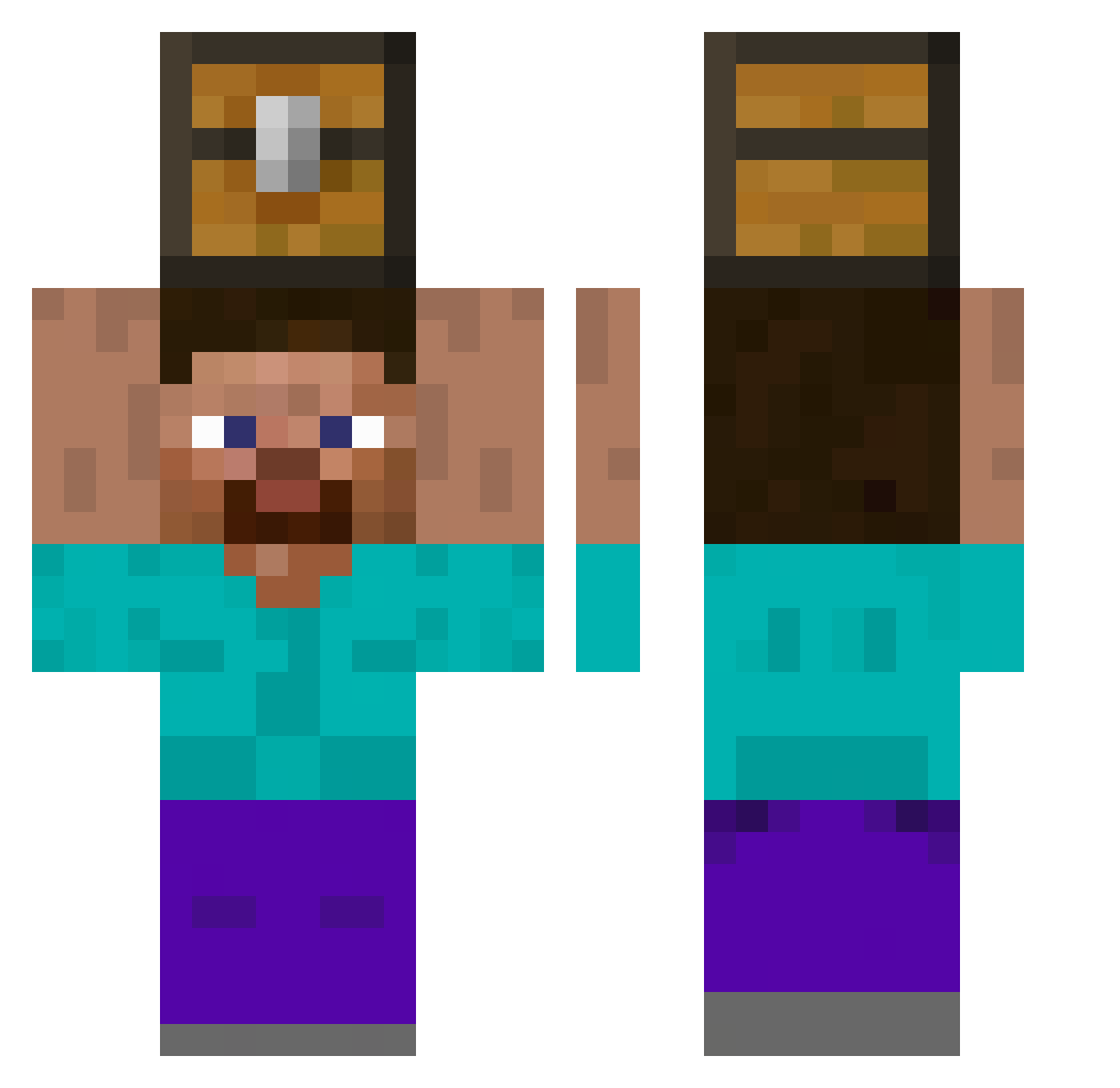 itzgui_ Minecraft skin, front and back view