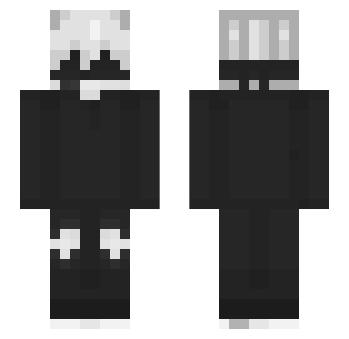 villain_YT Minecraft skin, front and back view