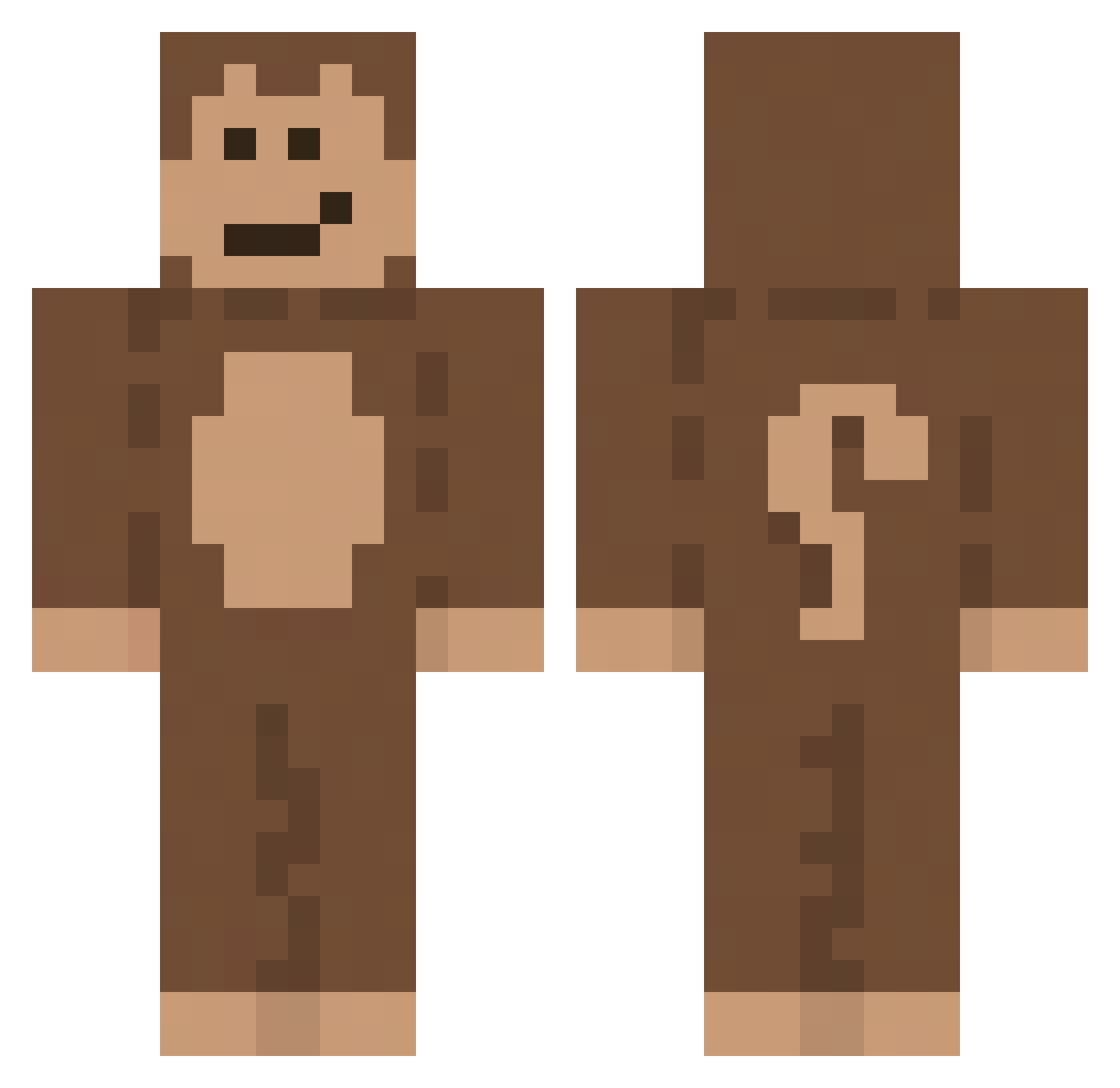 ShadowFlynn Minecraft skin, front and back view