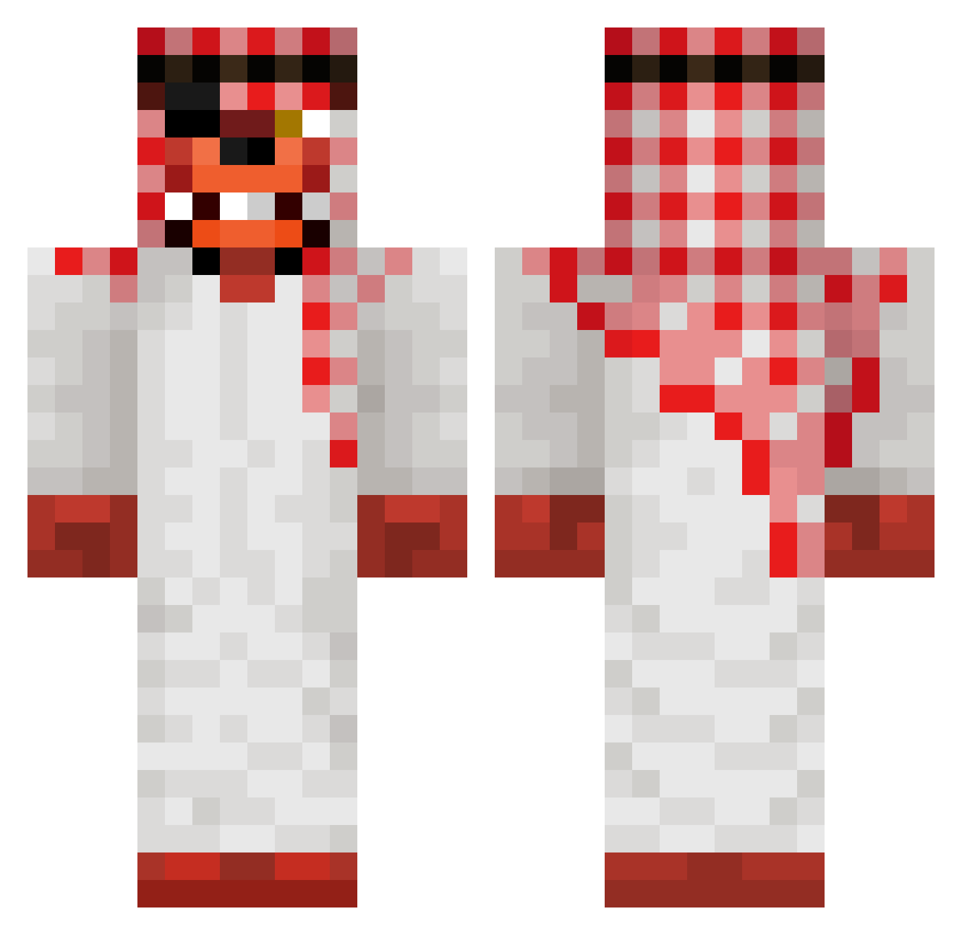 ST31NER Minecraft skin, front and back view
