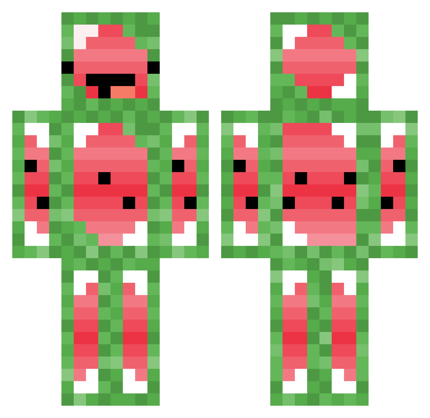 PrisonMike42 Minecraft skin, front and back view