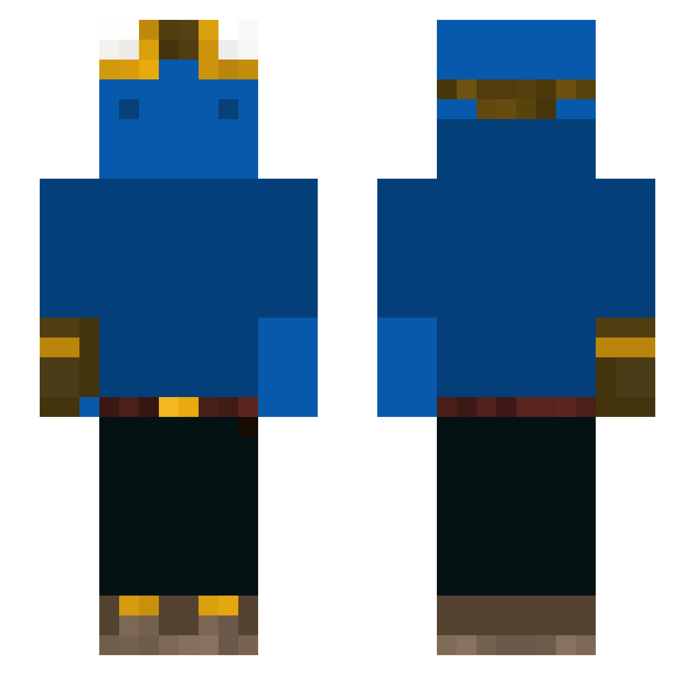 Fvded_ Minecraft skin, front and back view