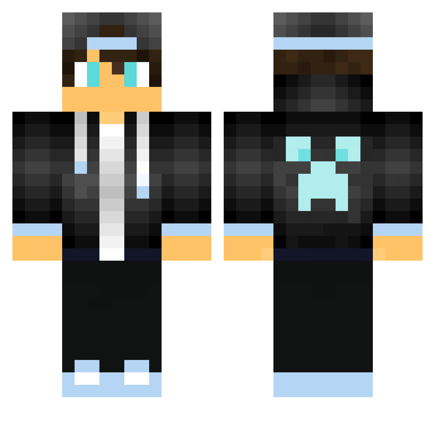 professional13 Minecraft skin, front and back view