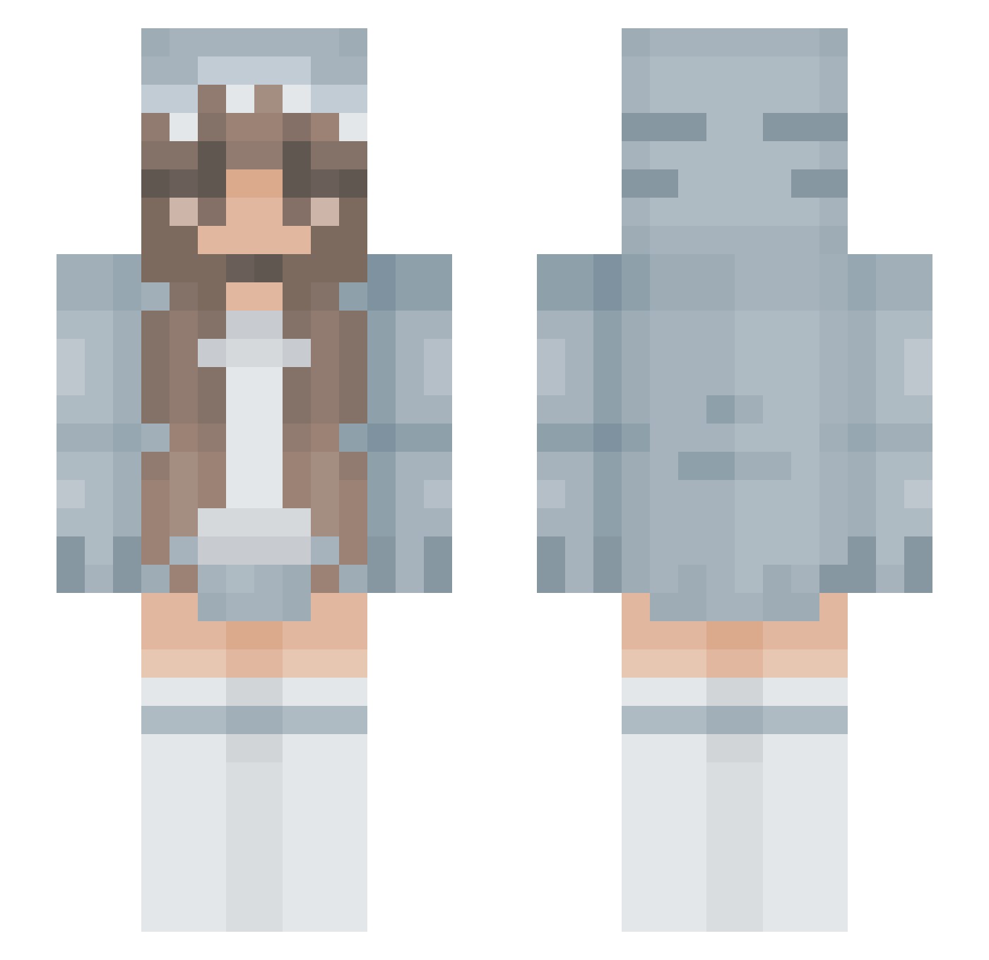 RuinsRitual Minecraft skin, front and back view