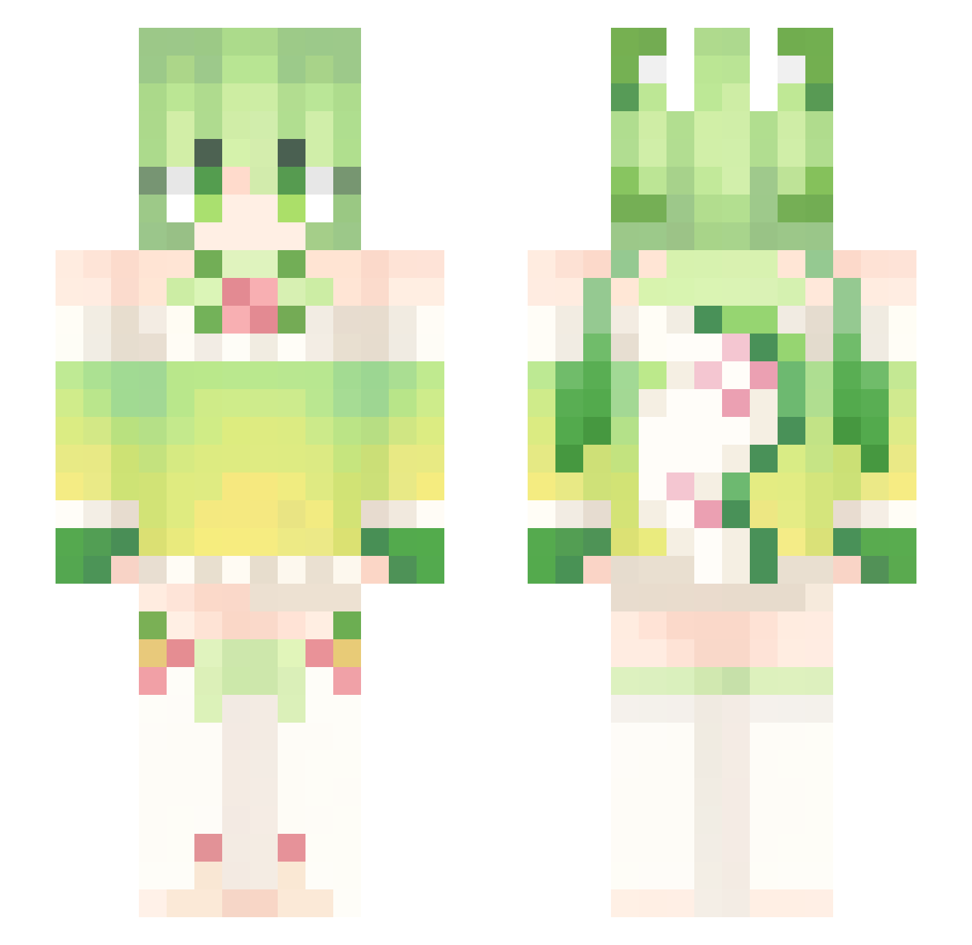 RhythmDraco Minecraft skin, front and back view