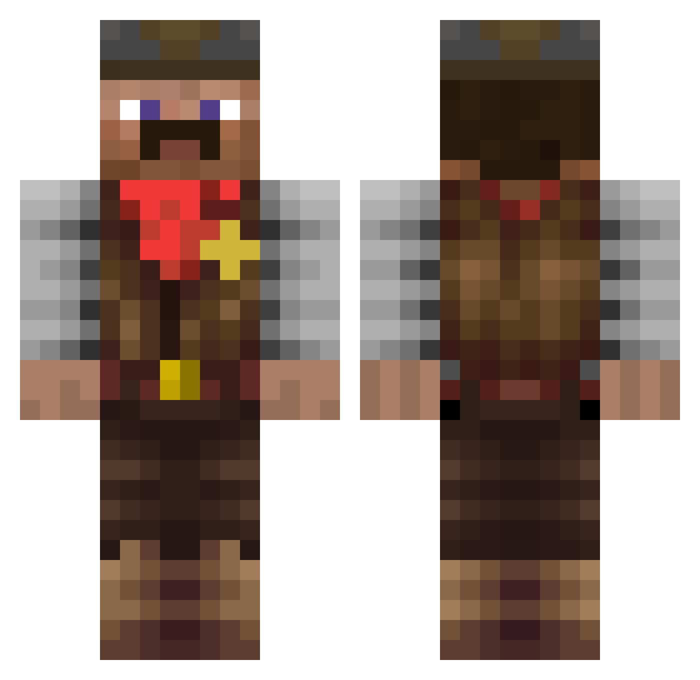 RicardoMAND Minecraft skin, front and back view