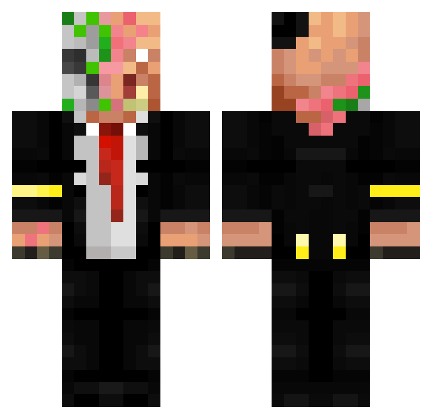 JAMAL_ONLINE Minecraft skin, front and back view