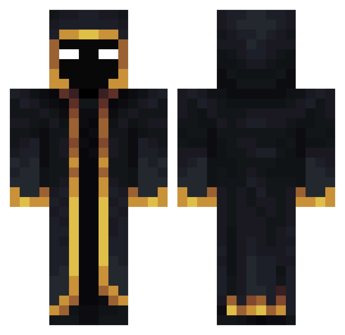 RodrigoPRO18 Minecraft skin, front and back view