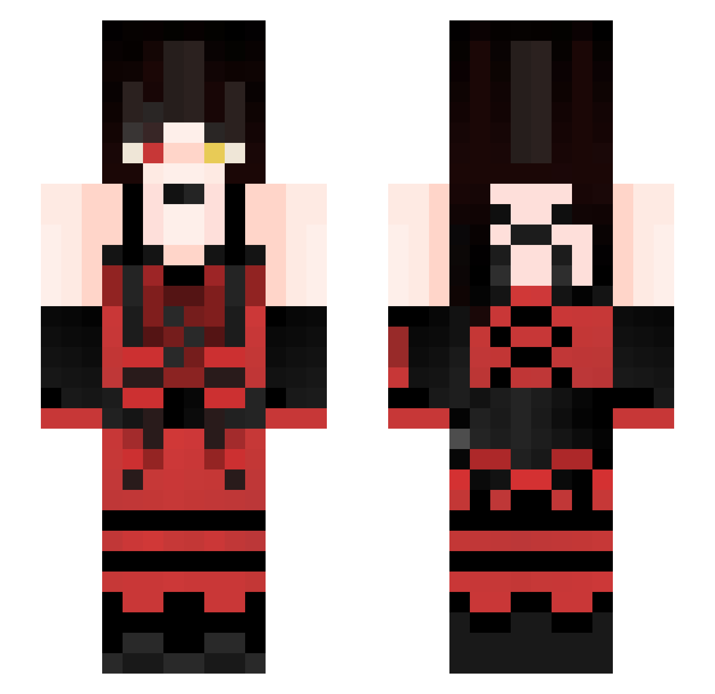 bee4004 Minecraft skin, front and back view