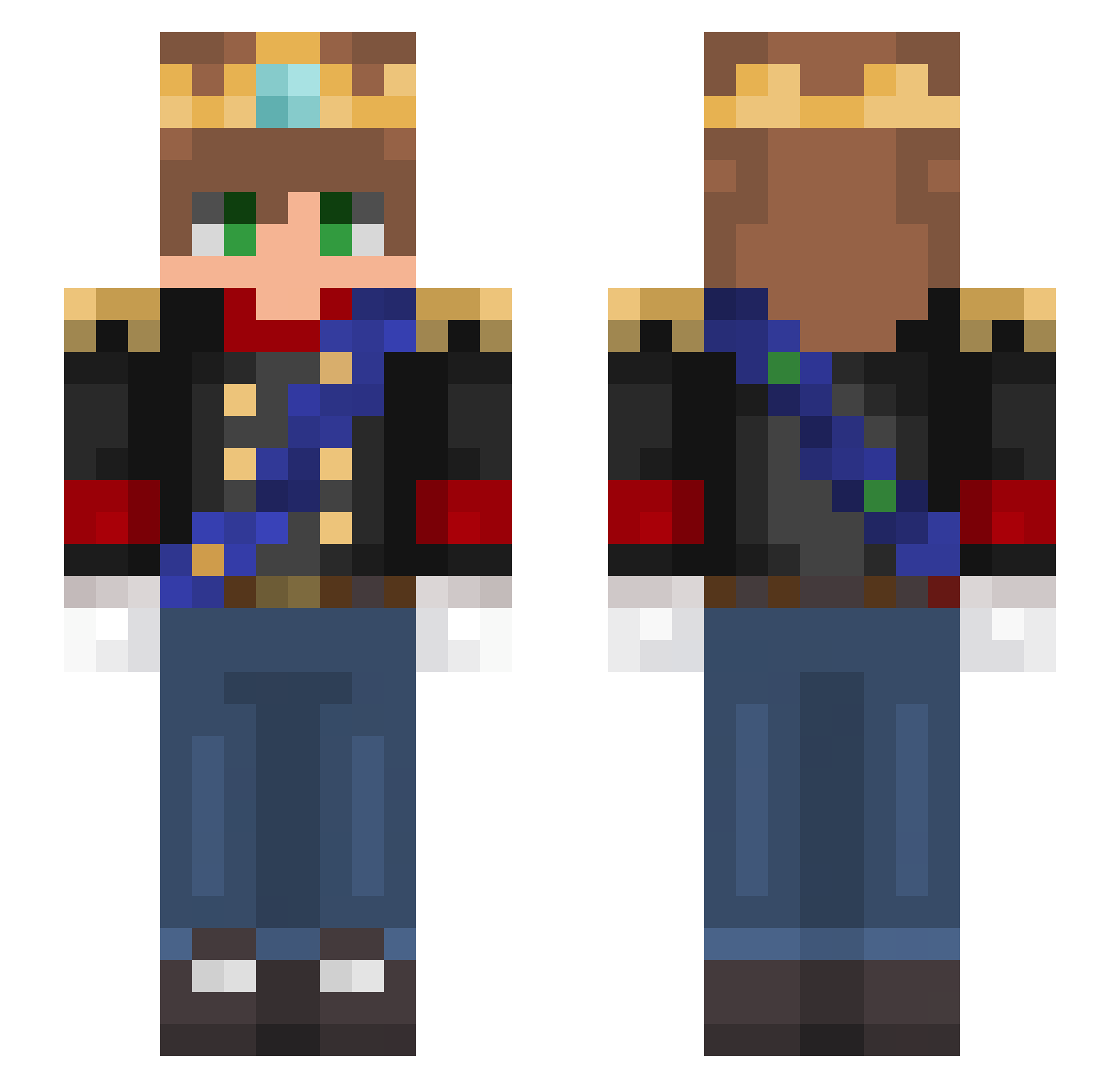 Rei_XD Minecraft skin, front and back view