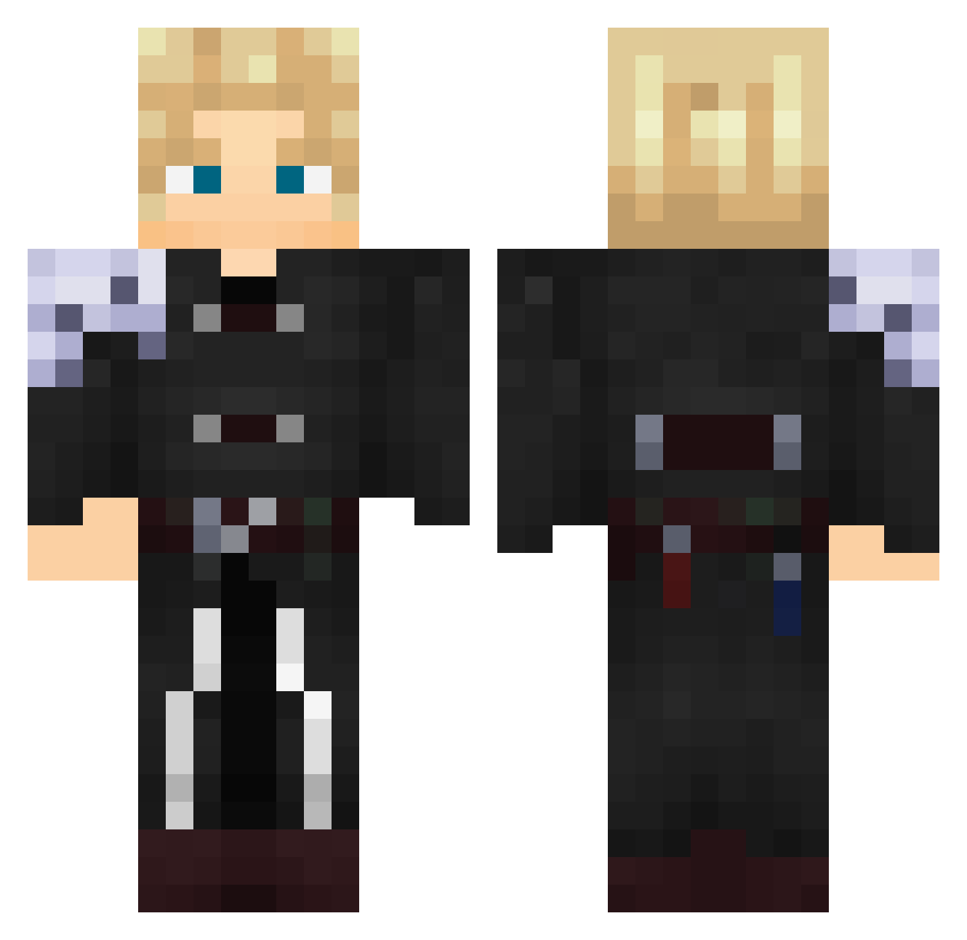 Grubypick70 Minecraft skin, front and back view