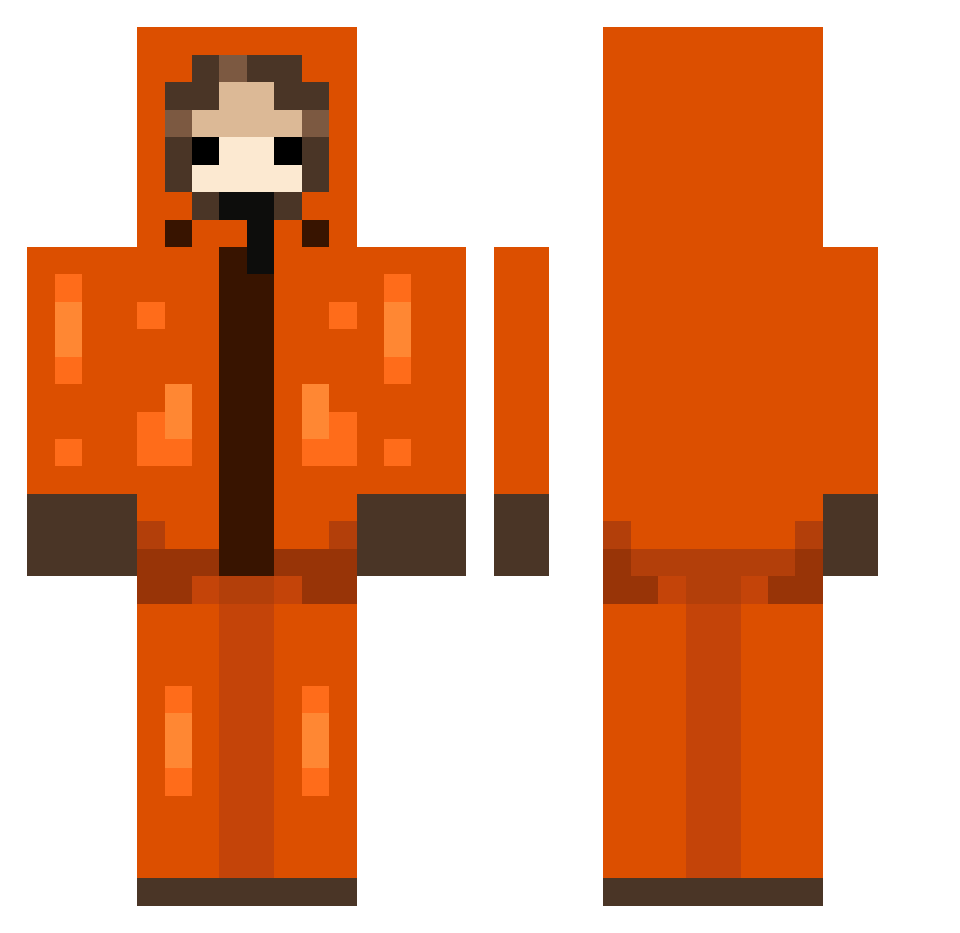 rojo_rubio Minecraft skin, front and back view