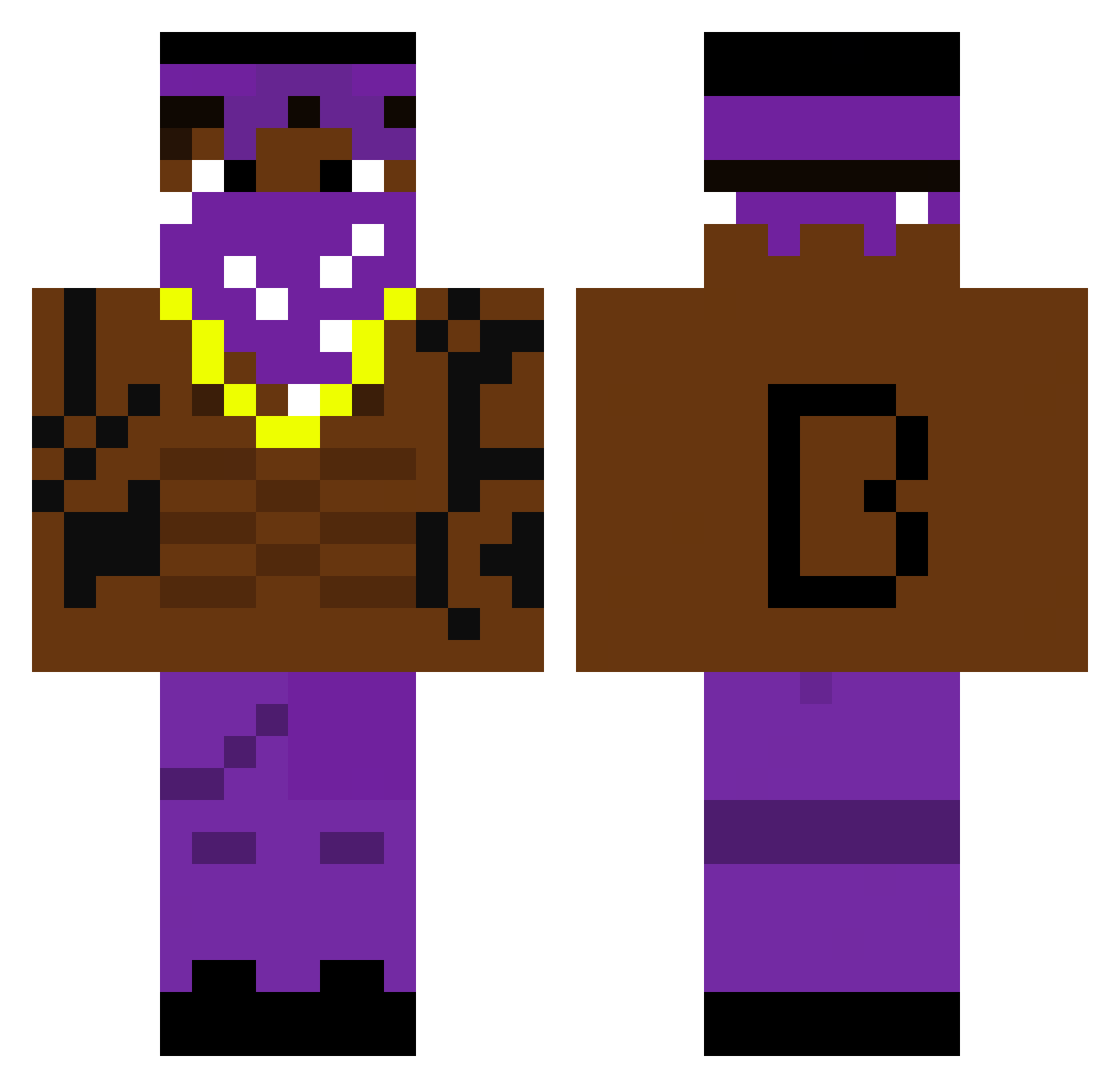 Slavik04 Minecraft skin, front and back view