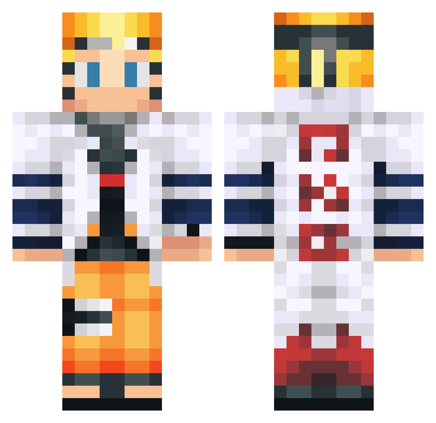 ManiTuni Minecraft skin, front and back view