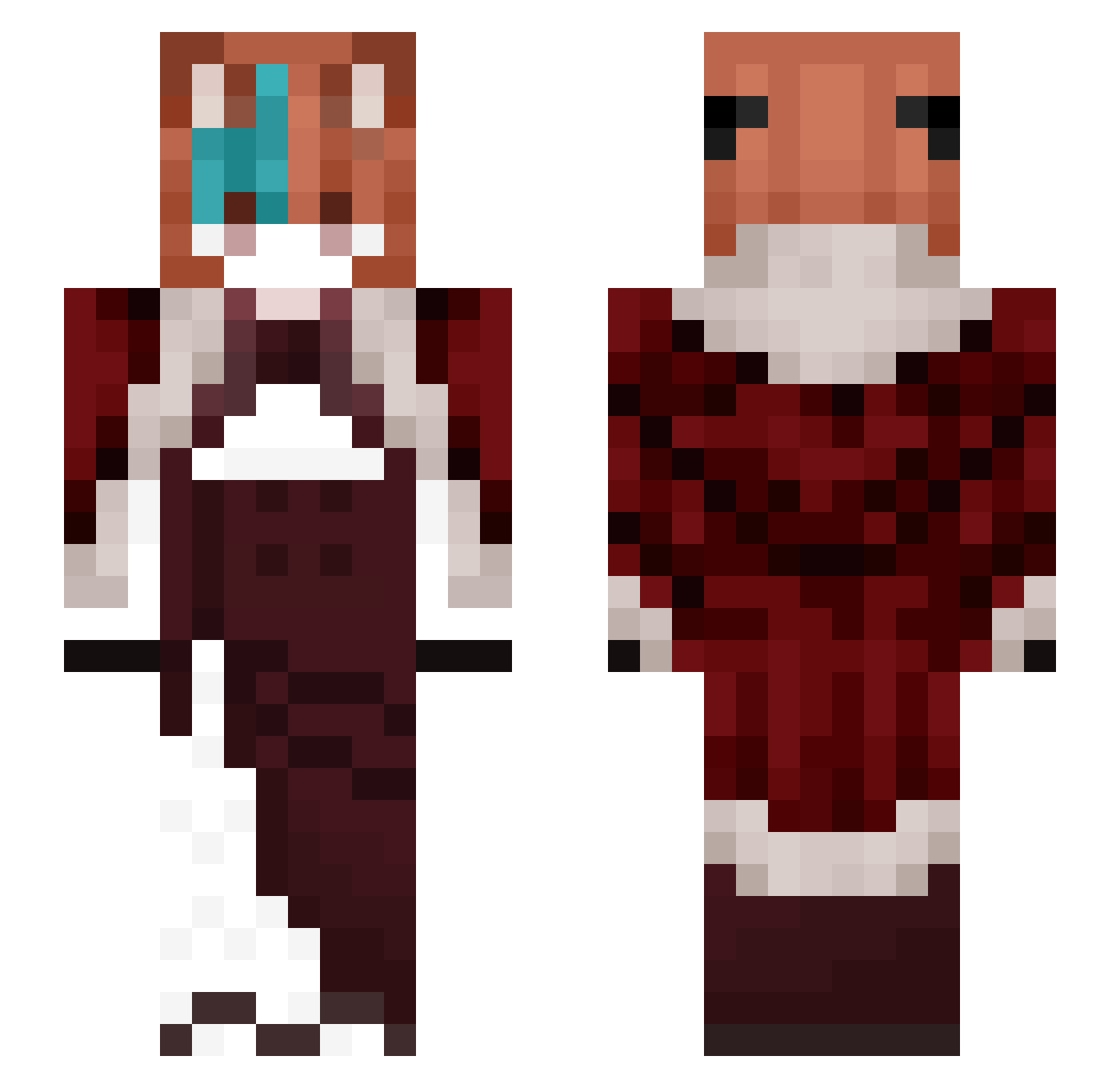 Killuazin06 Minecraft skin, front and back view
