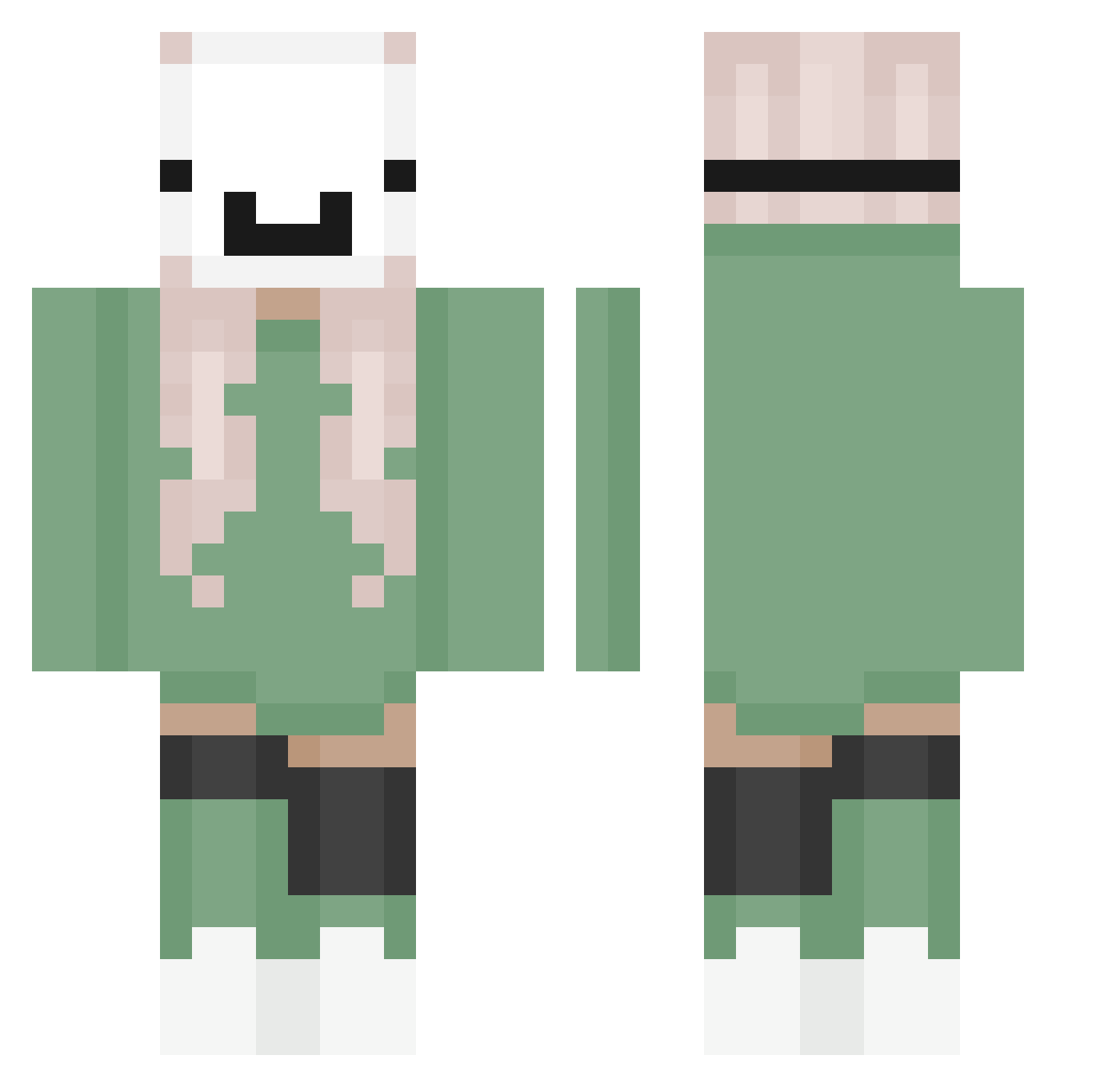 Zuz_Ka_123 Minecraft skin, front and back view