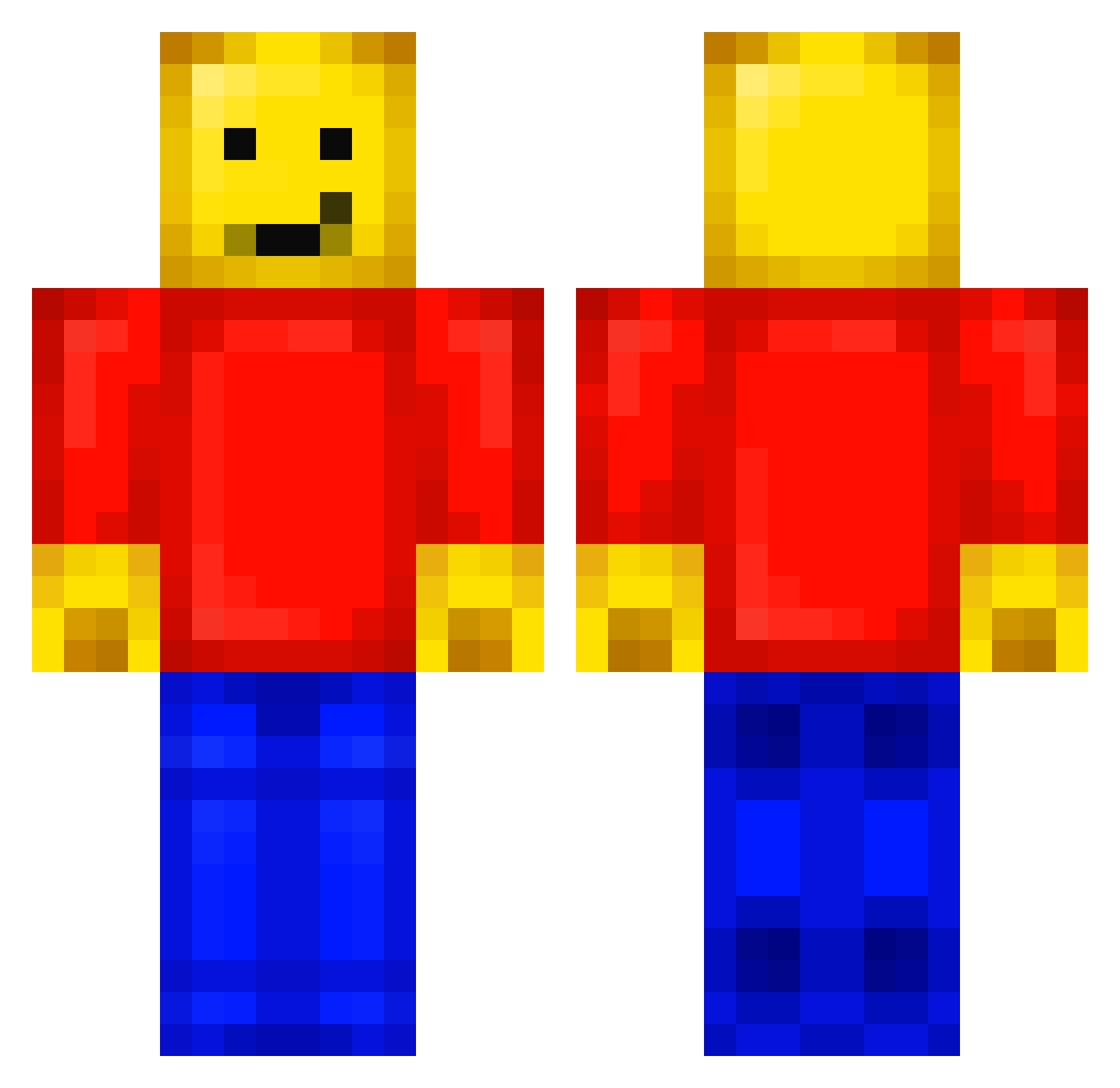 BongCloud420 Minecraft skin, front and back view