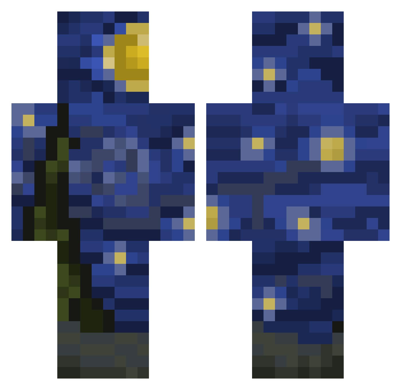 D4rkCord911 Minecraft skin, front and back view