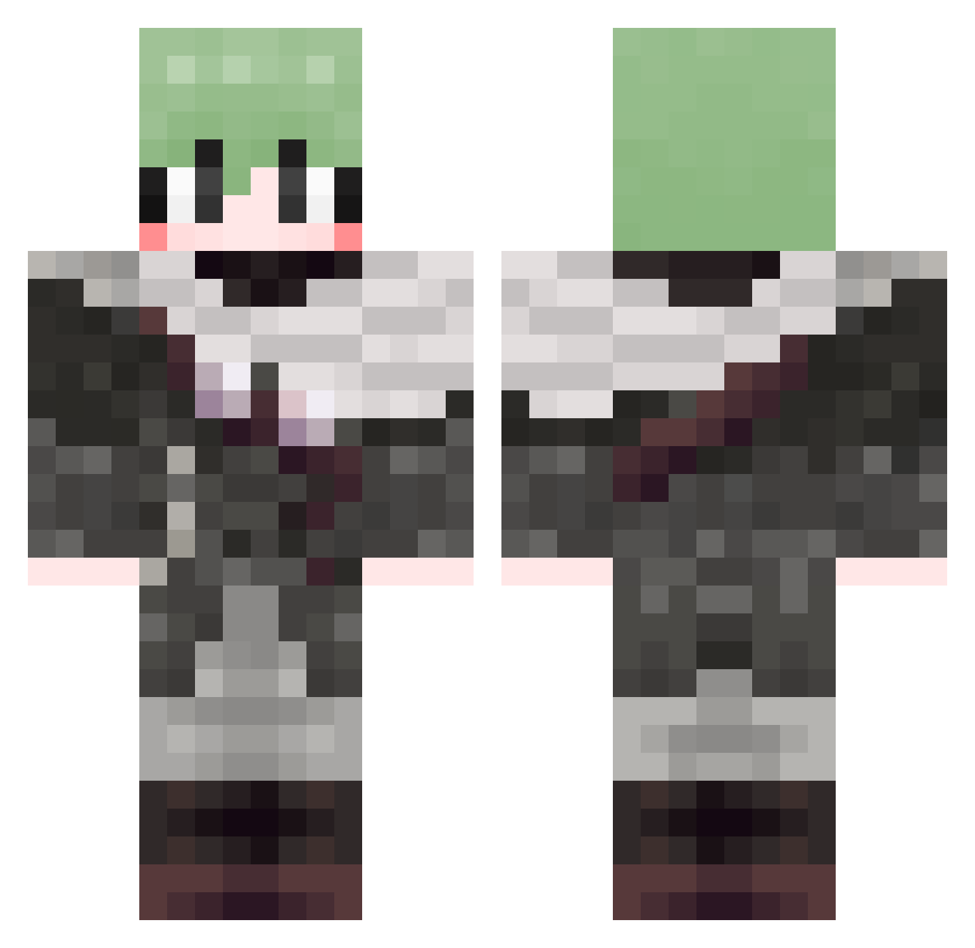 Asma_0 Minecraft skin, front and back view