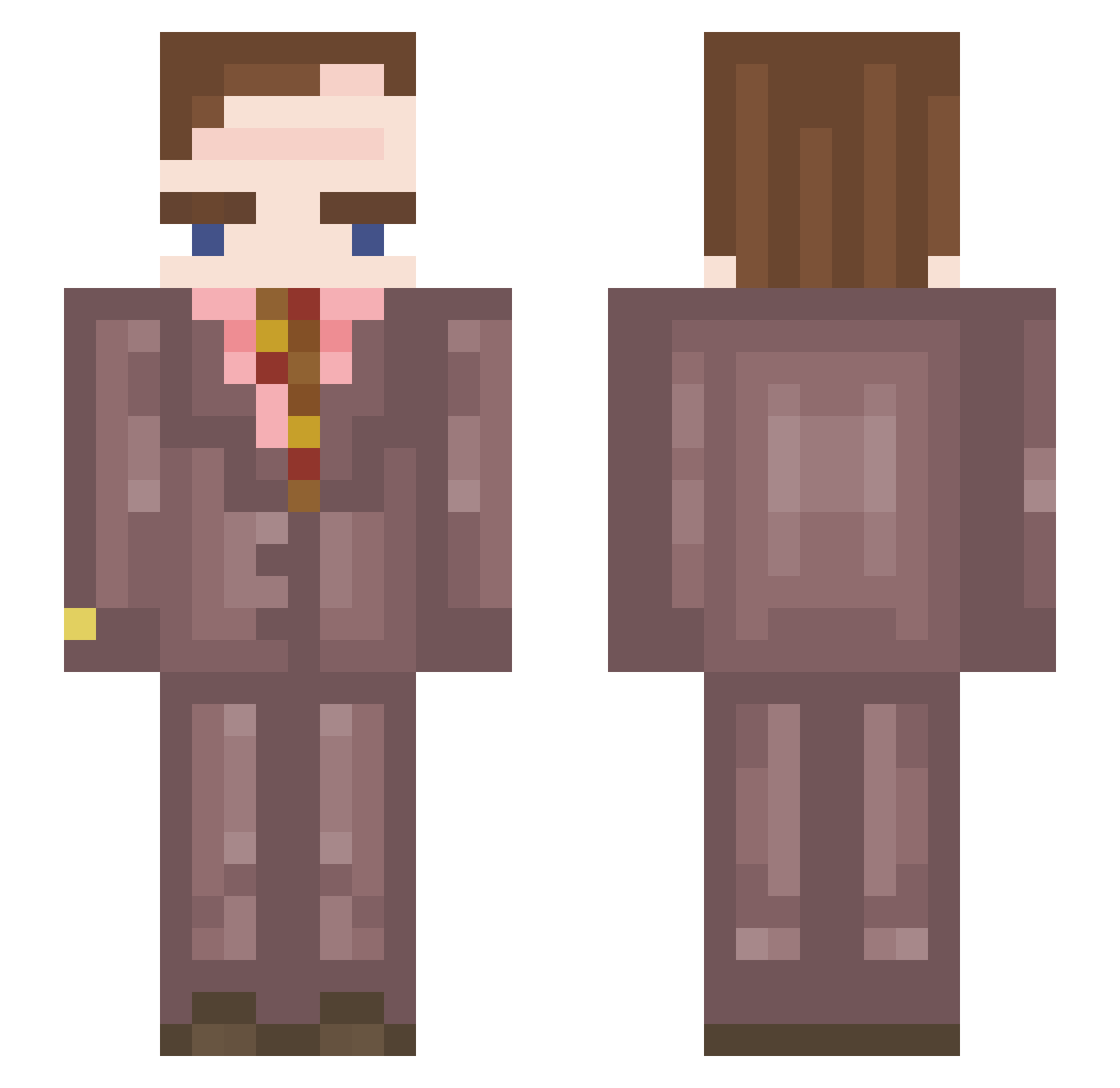 n3oqik Minecraft skin, front and back view