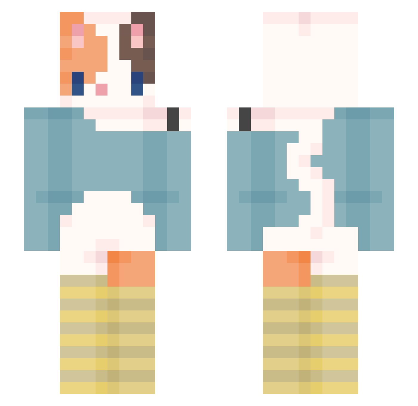 bandurria Minecraft skin, front and back view