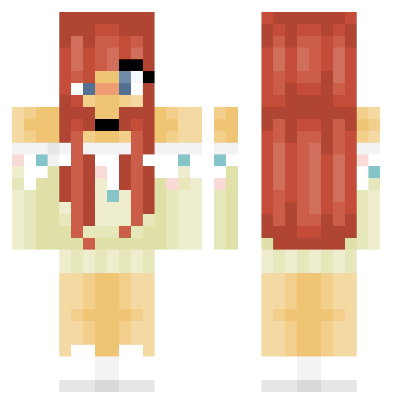 STORMza Minecraft skin, front and back view