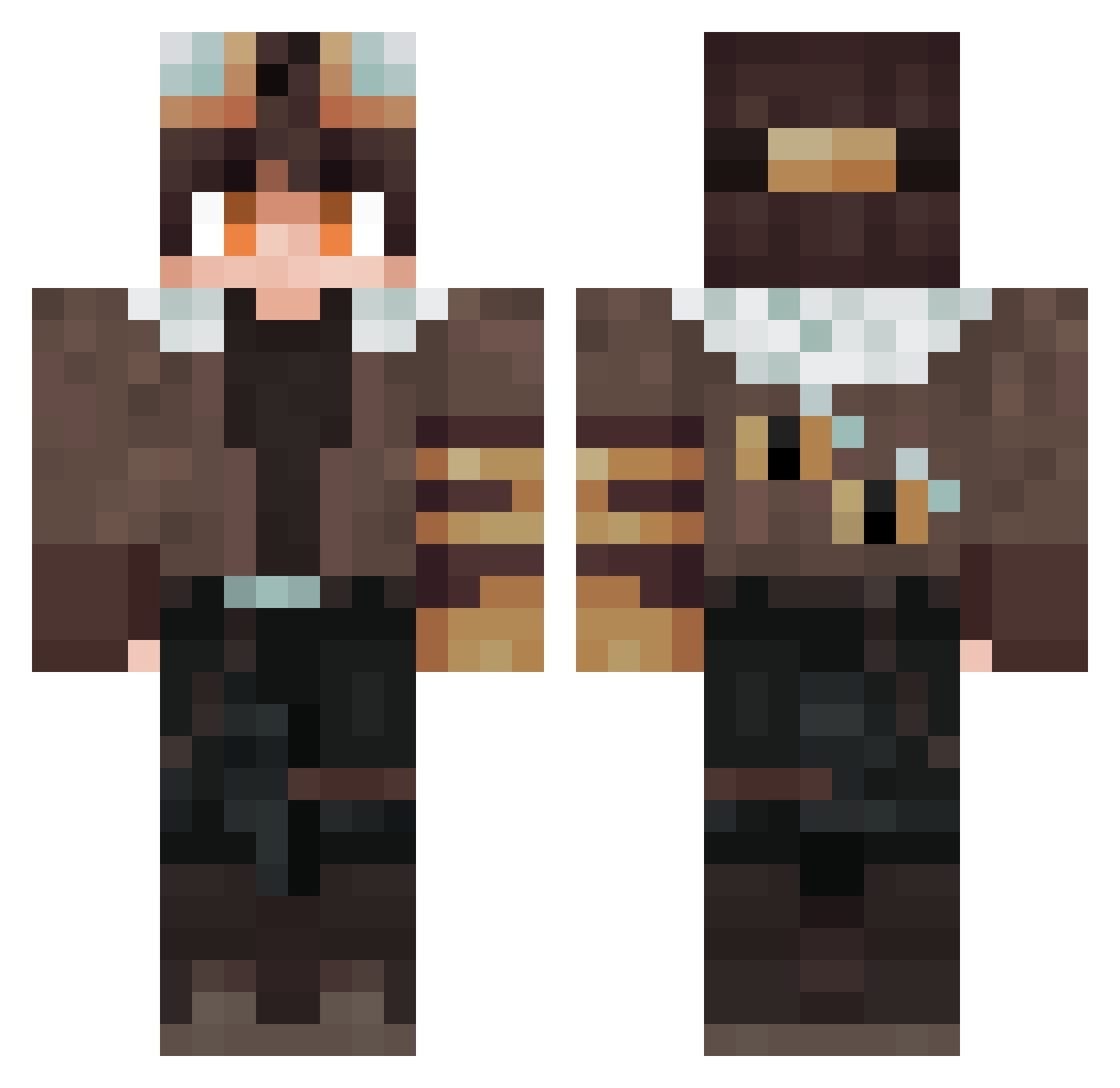 Star_Kong Minecraft skin, front and back view