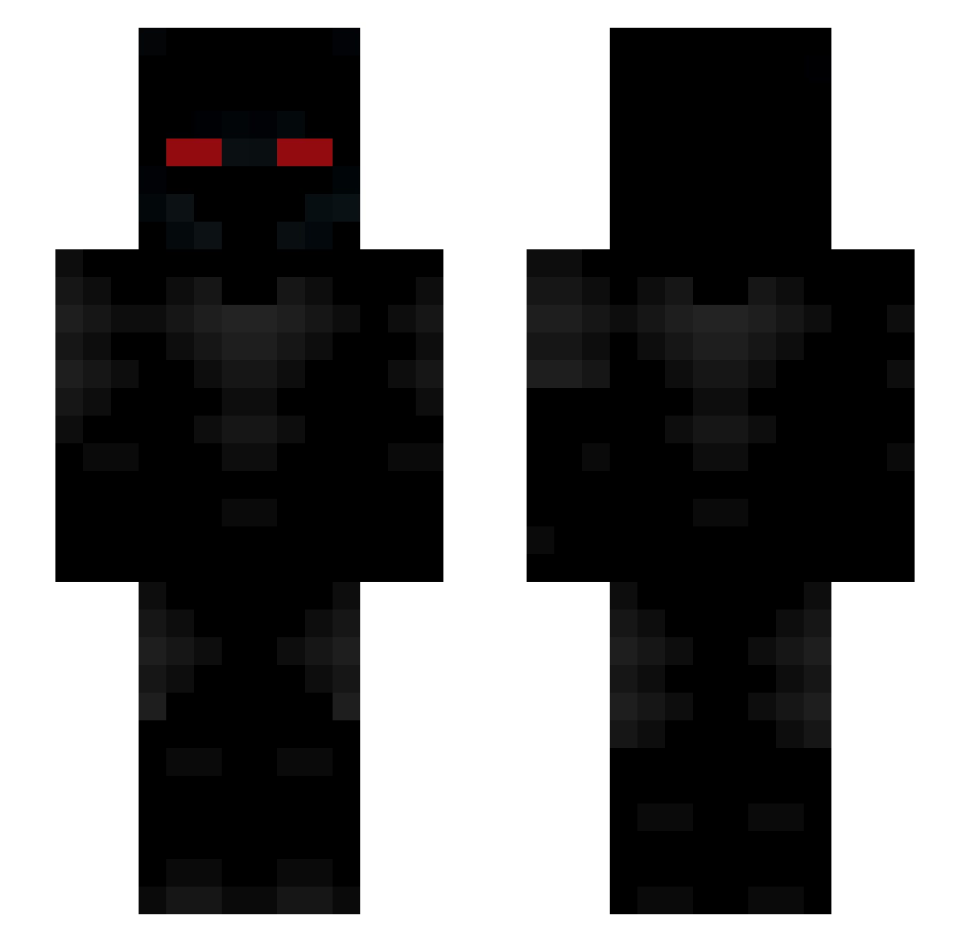 TeCombo Minecraft skin, front and back view