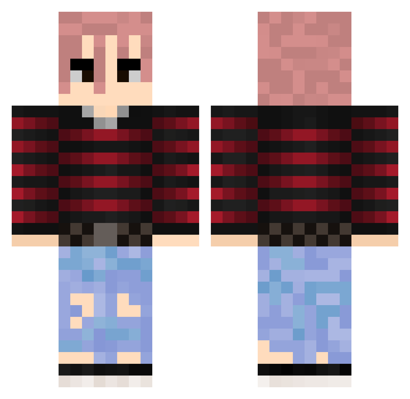 Tramal300mg Minecraft skin, front and back view