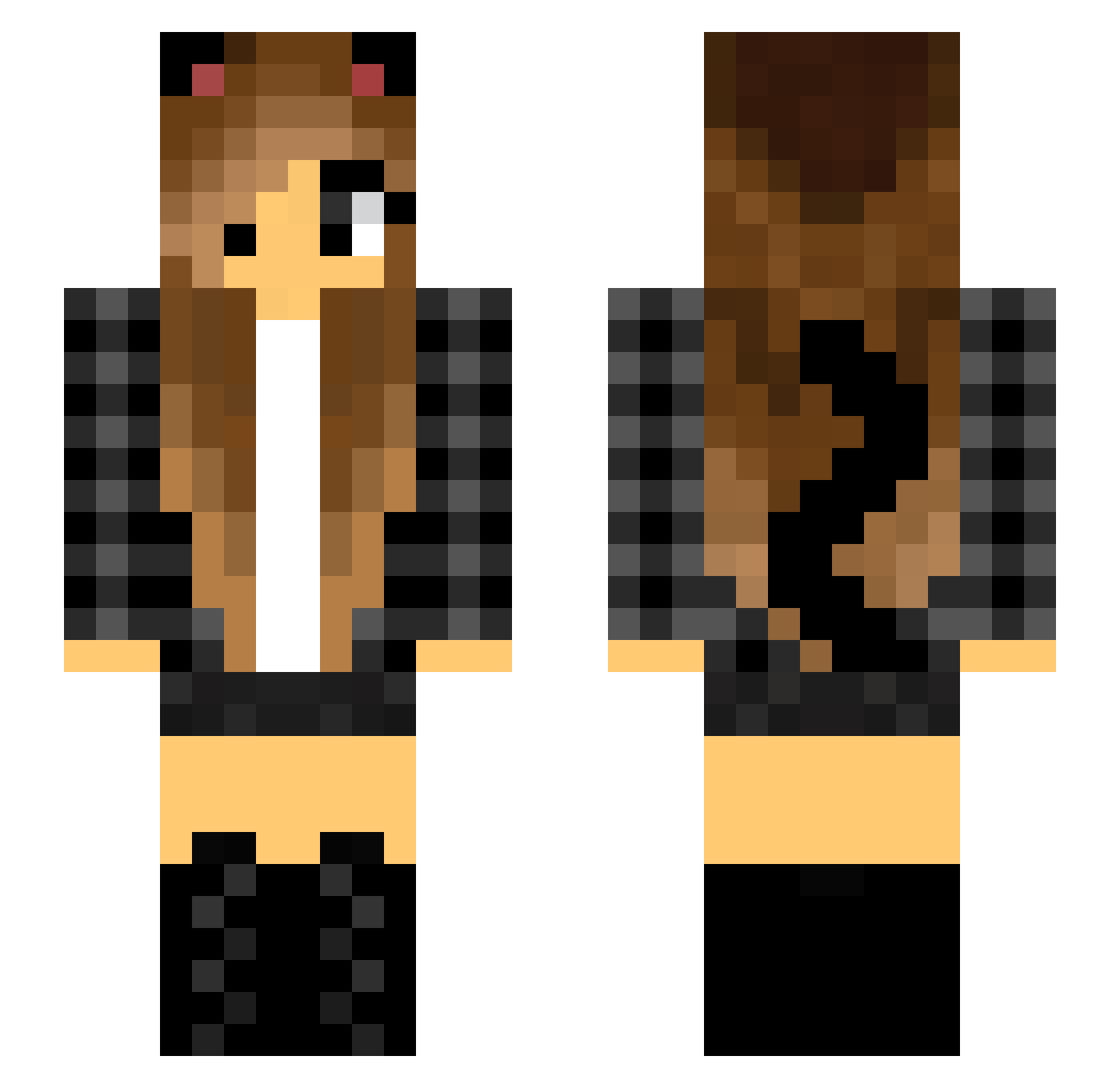 TheLemonHunter1 Minecraft skin, front and back view