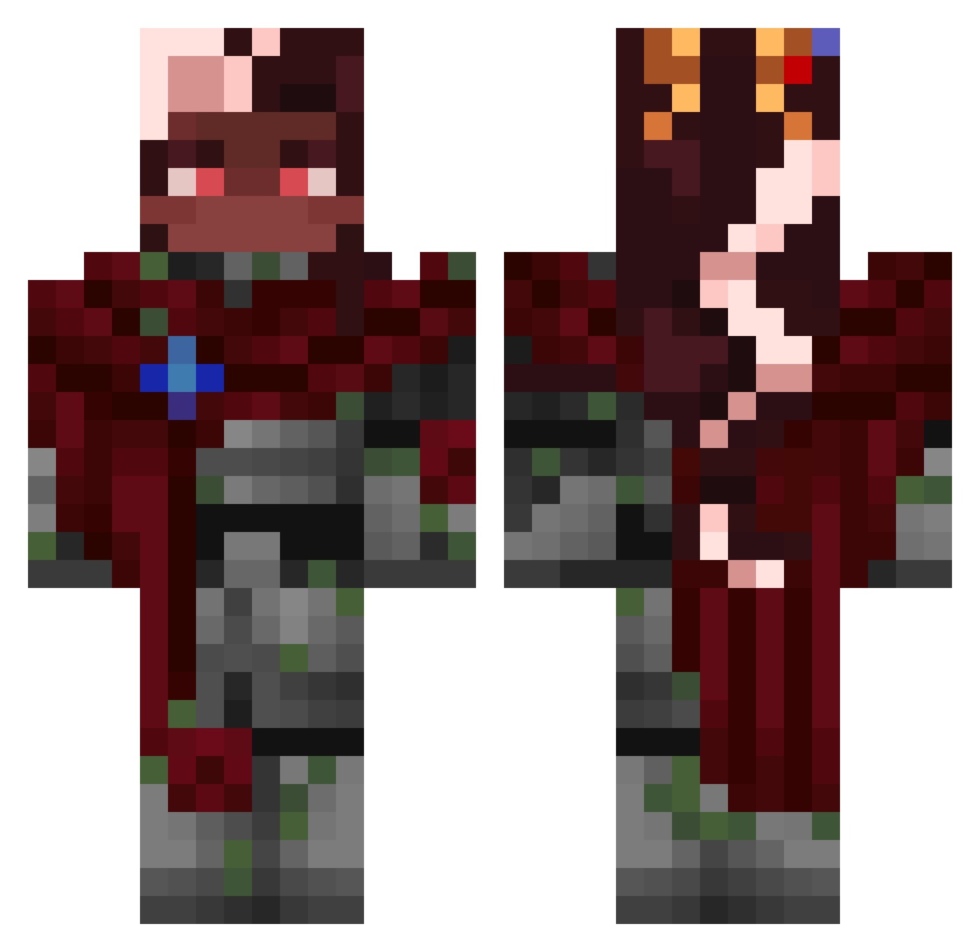 onlinetoxicity Minecraft skin, front and back view