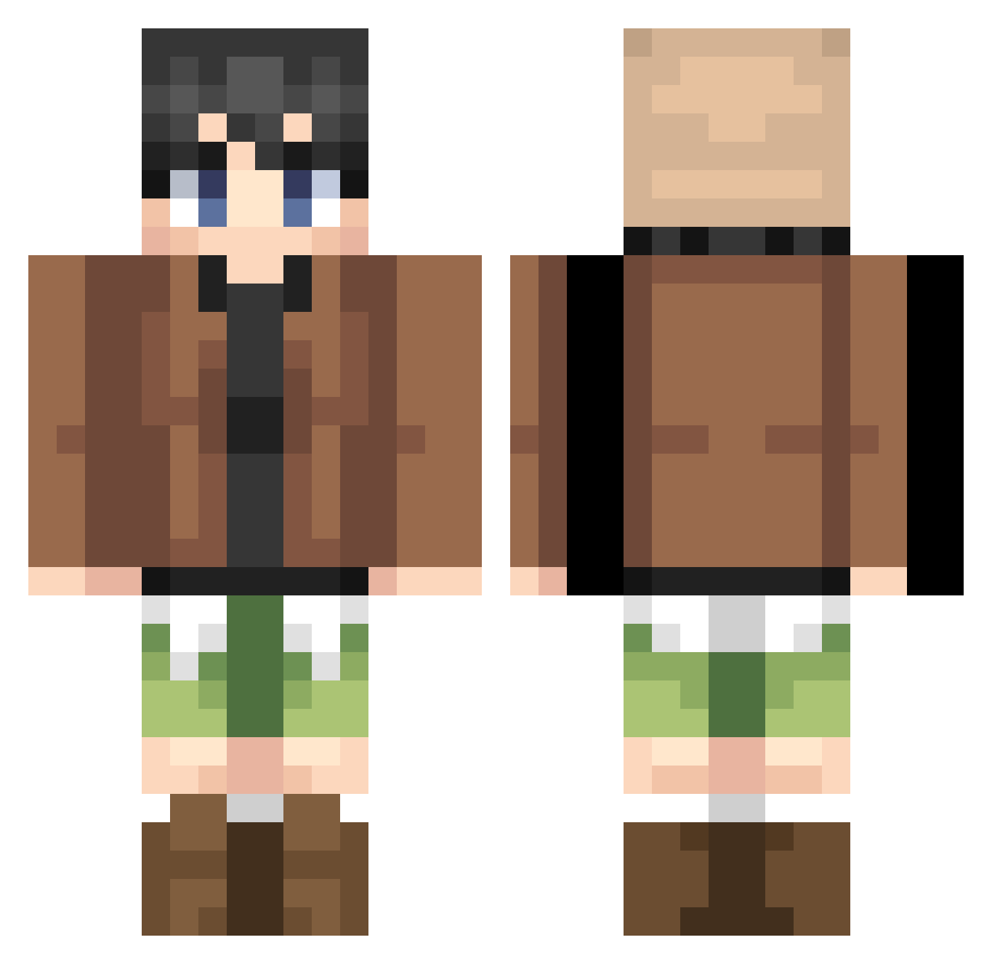 ToxicGang_L Minecraft skin, front and back view