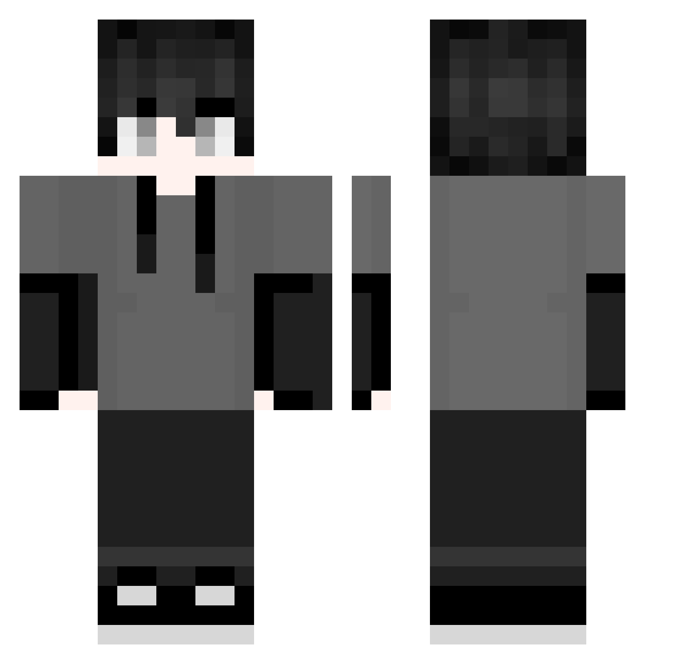 ximeng111 Minecraft skin, front and back view