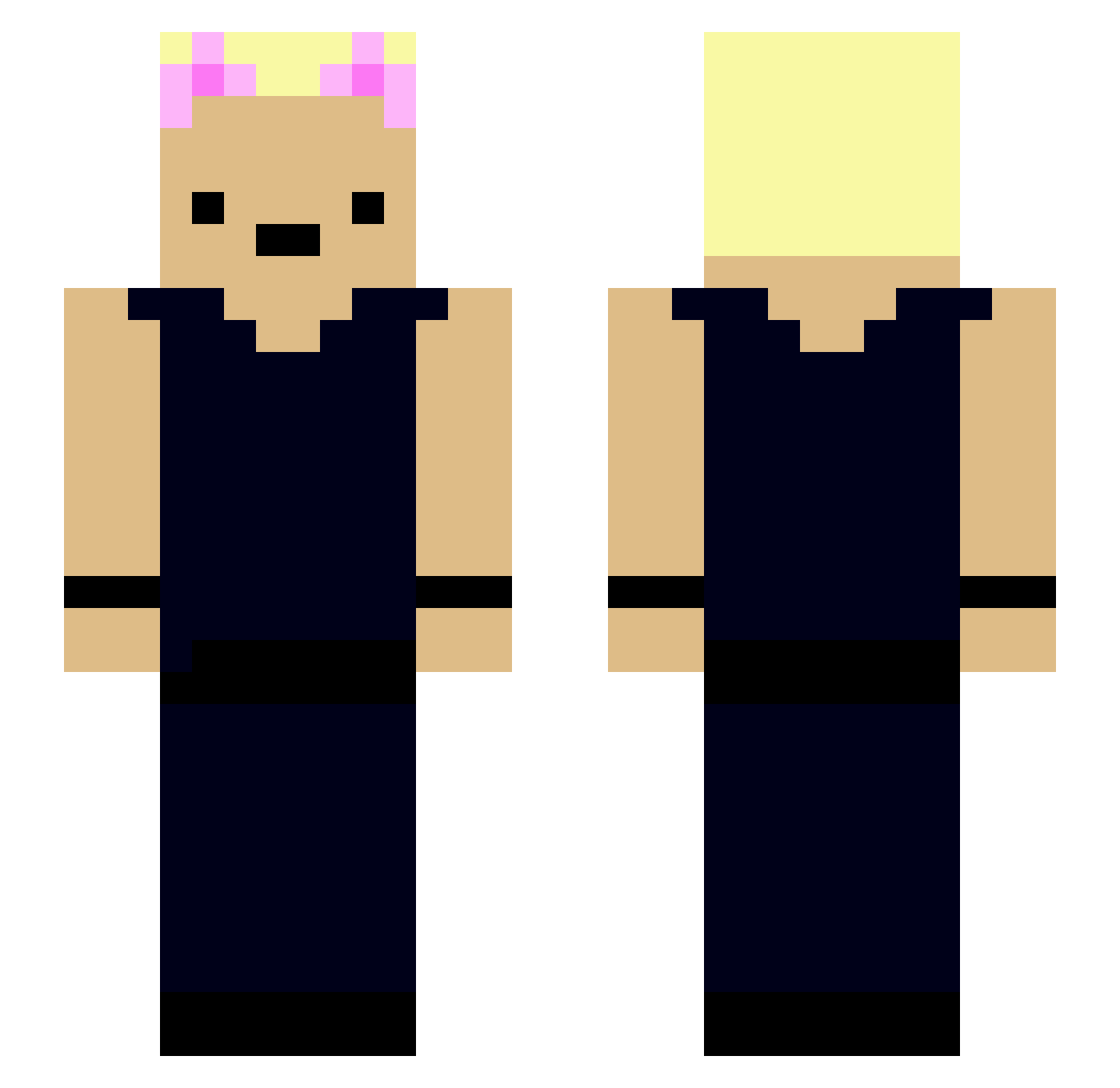 REEce444 Minecraft skin, front and back view