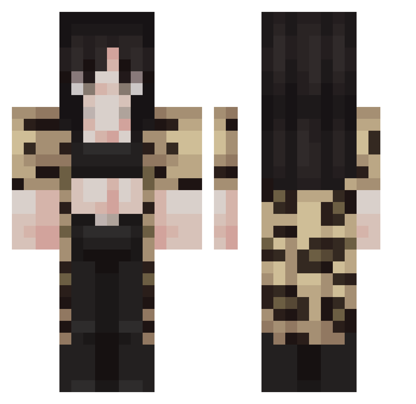 KIMMINJUNG_10 Minecraft skin, front and back view