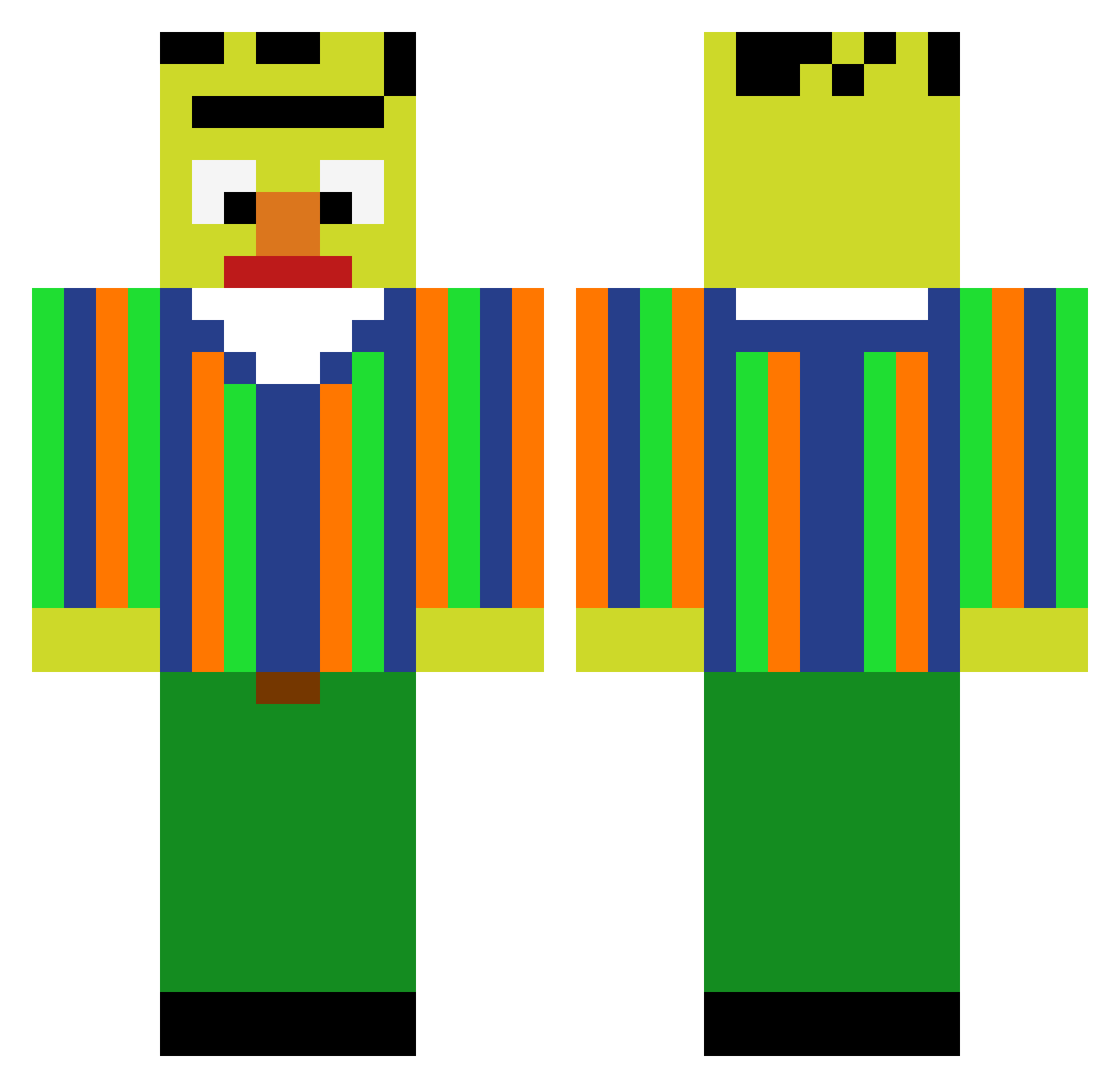 ZenEatsDonuts Minecraft skin, front and back view