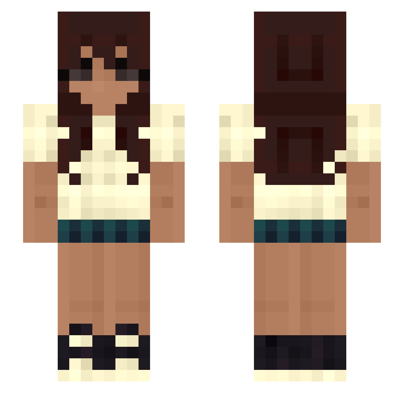 Starz_15 Minecraft skin, front and back view